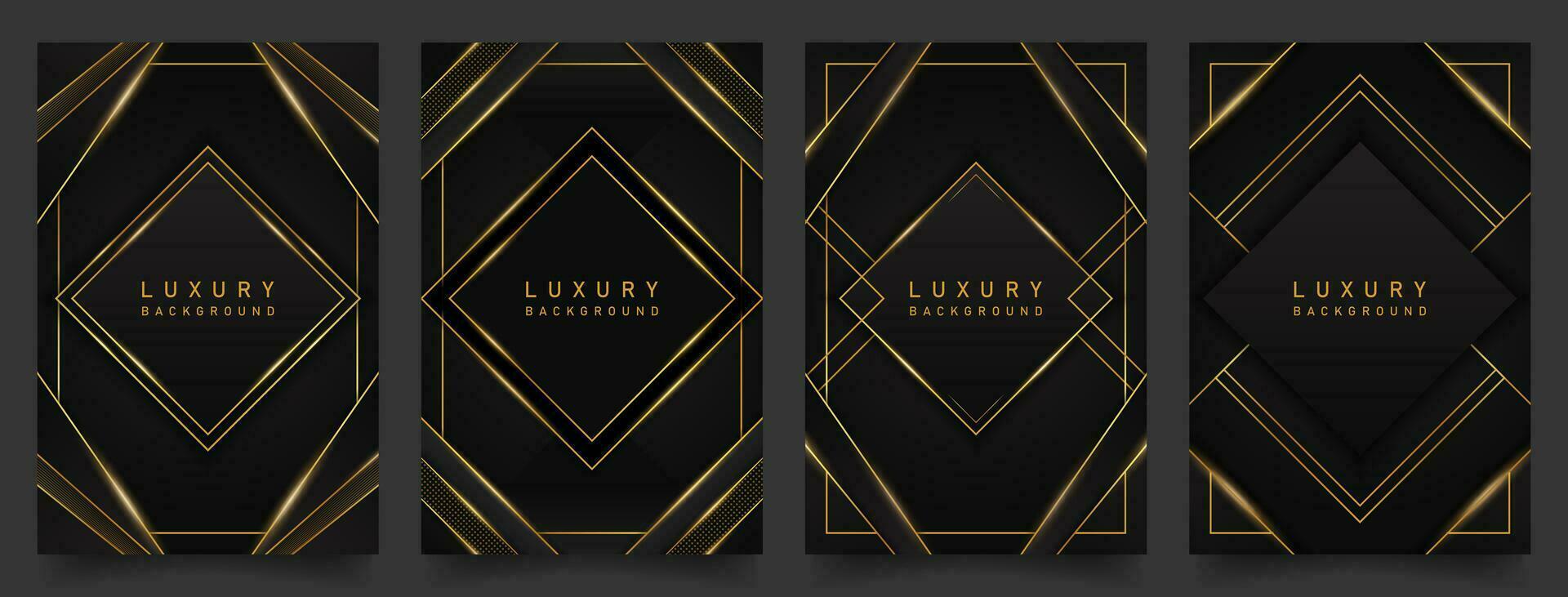 luxury modern abstract gold in black vector design illustration background with gold line. for banner, poster, social media, promotion