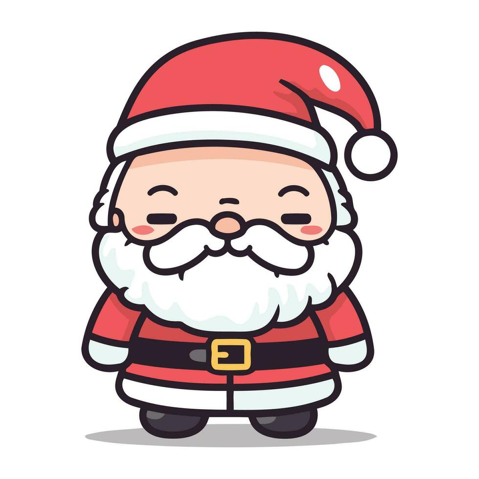 Santa Claus cute character cartoon vector illustration. Santa Claus character vector design.