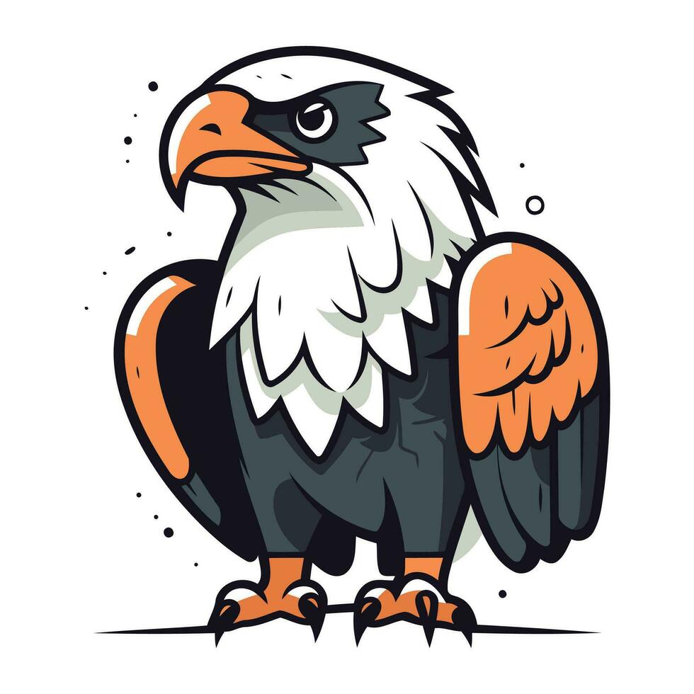 águila. vector ilustración de un americano águila en blanco antecedentes.