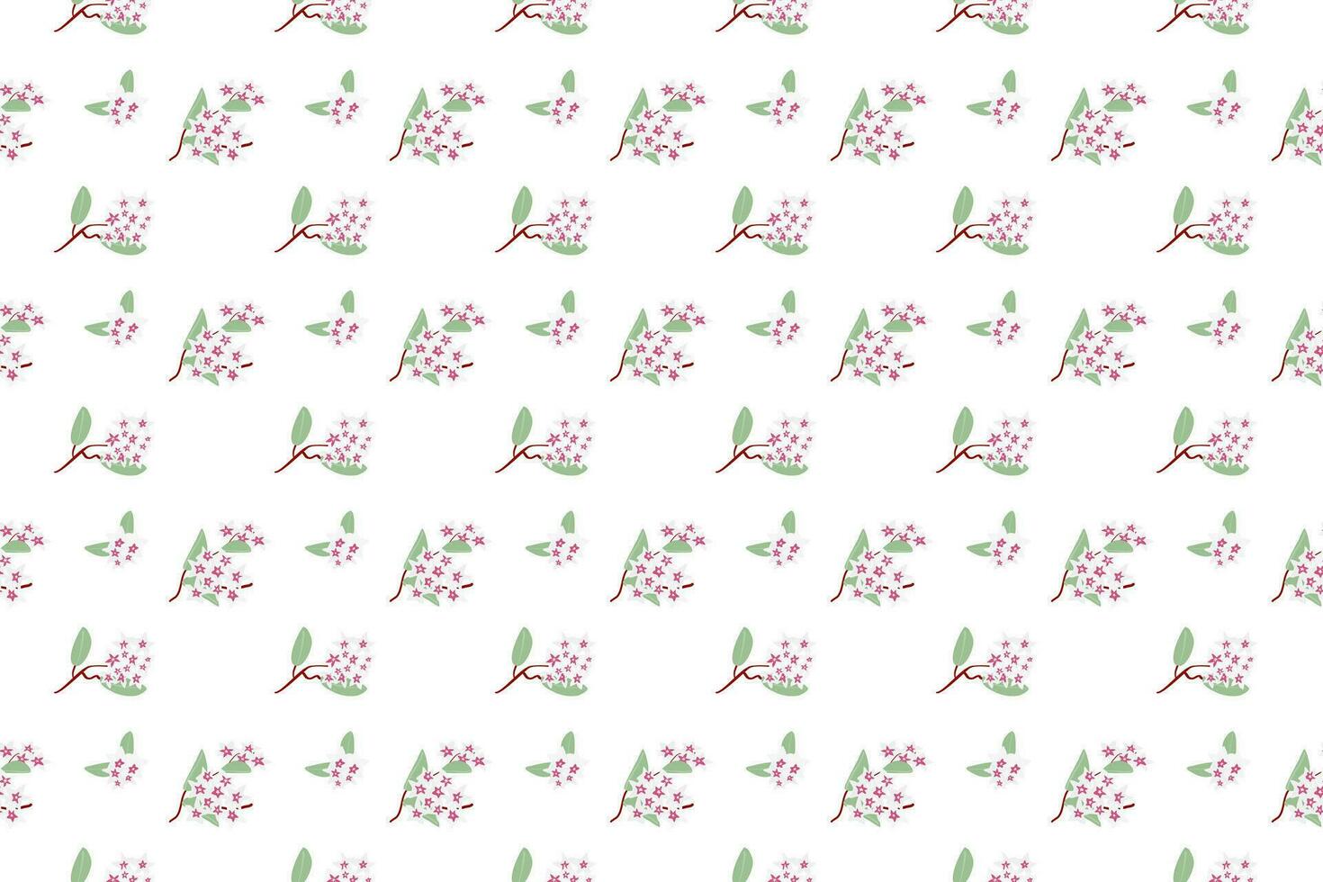 a tiny hoya flower as seamless pattern background vector