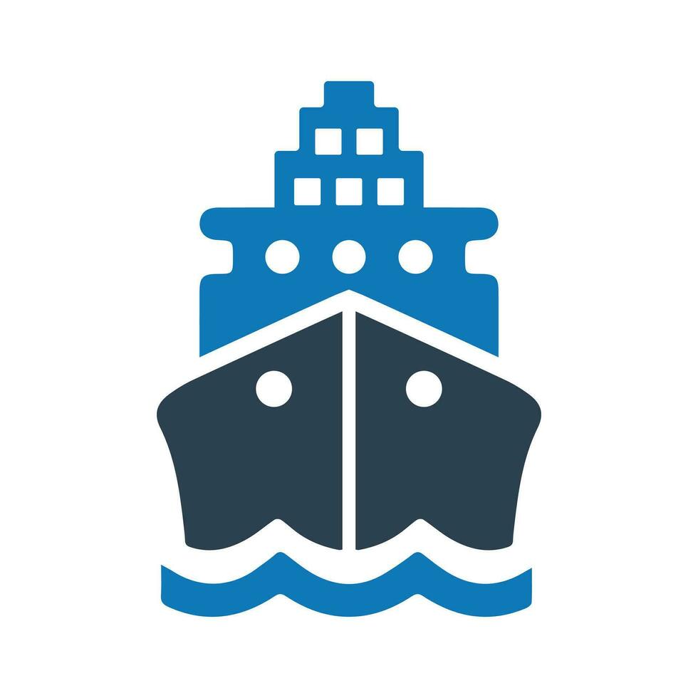 Ship icon on white background vector