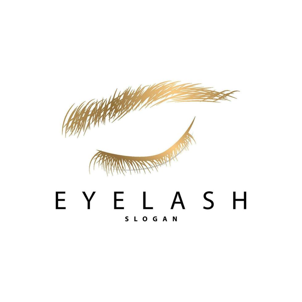 Eyelash Logo, Simple Design for Women's Care Beauty Business Brand Illustration Template vector