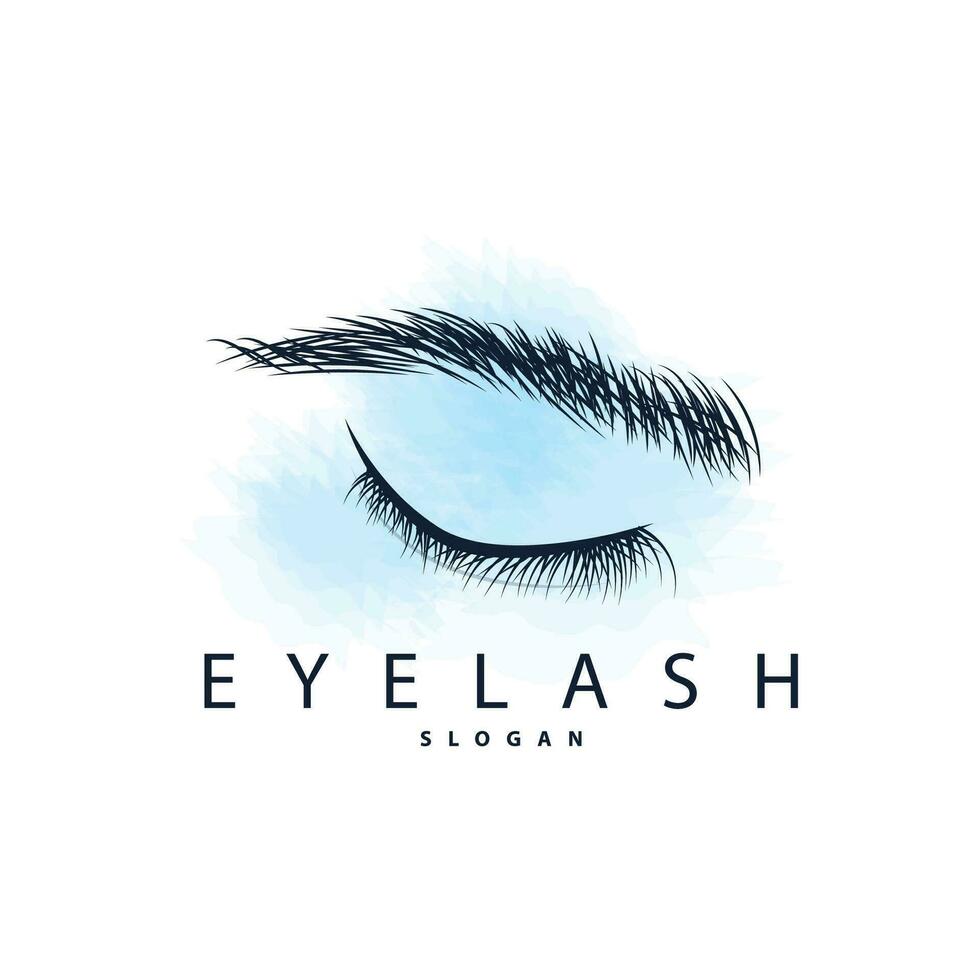 Eyelash Logo, Simple Design for Women's Care Beauty Business Brand Illustration Template vector