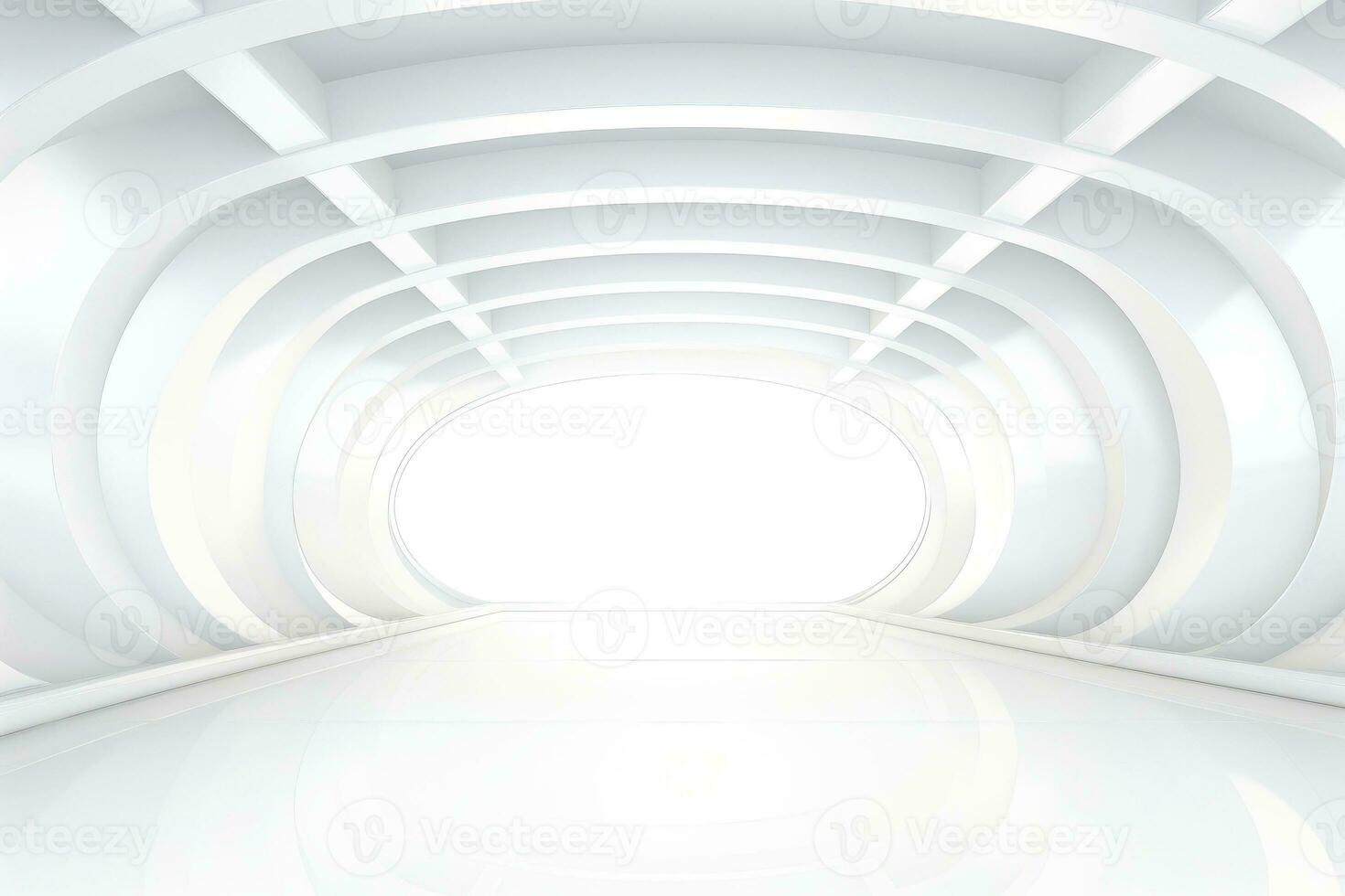 Abstract futuristic architecture background, Minimal technology white backdrop, Generative AI photo
