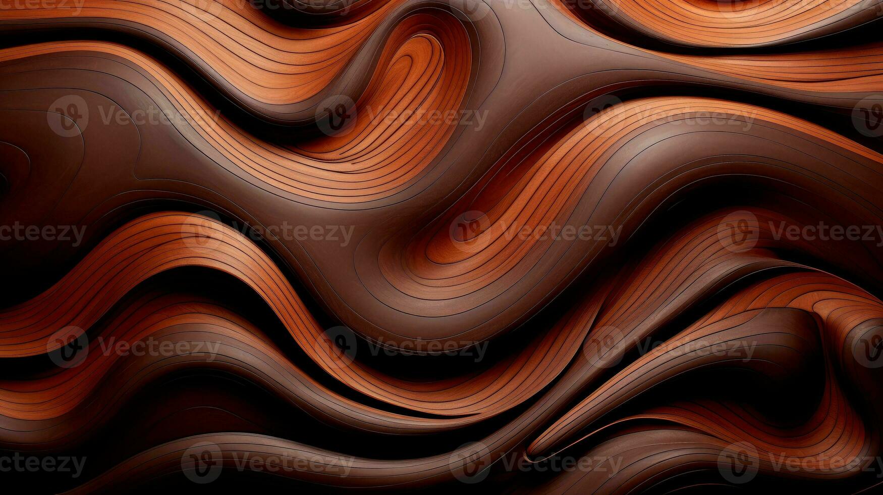 Wood marquetry wall parquet, abstract pattern background, Generative AI photo