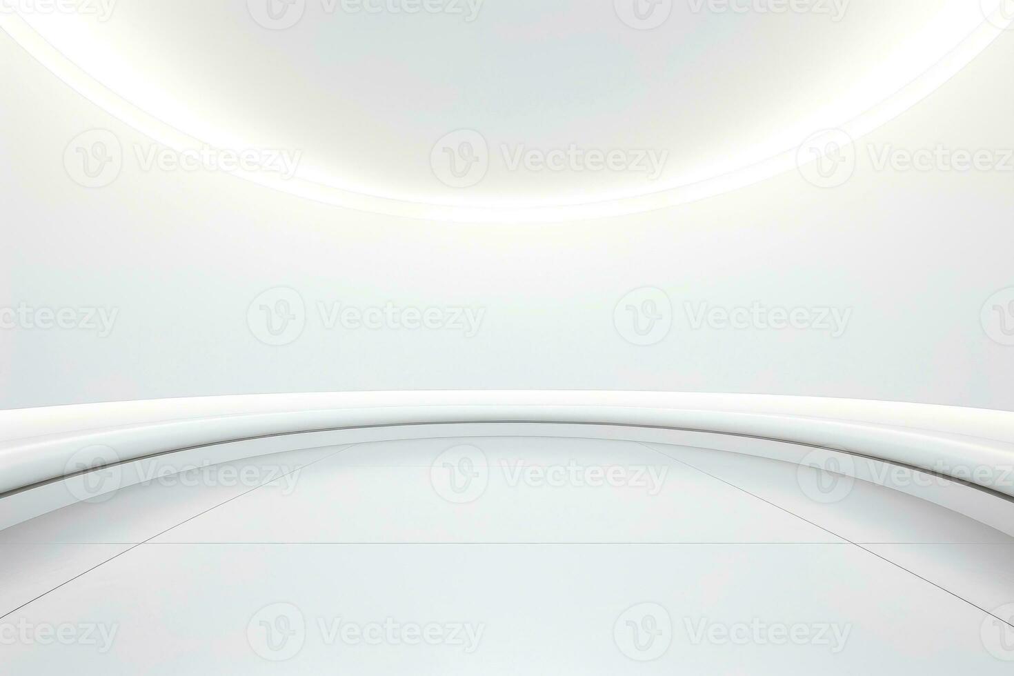 Abstract futuristic architecture background, Minimal technology white backdrop, Generative AI photo