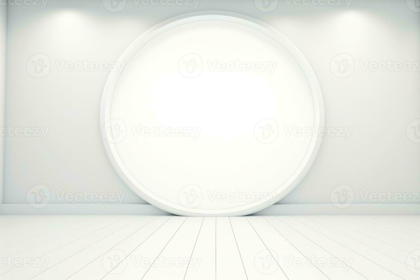 Abstract futuristic architecture background, Minimal technology white backdrop, Generative AI photo