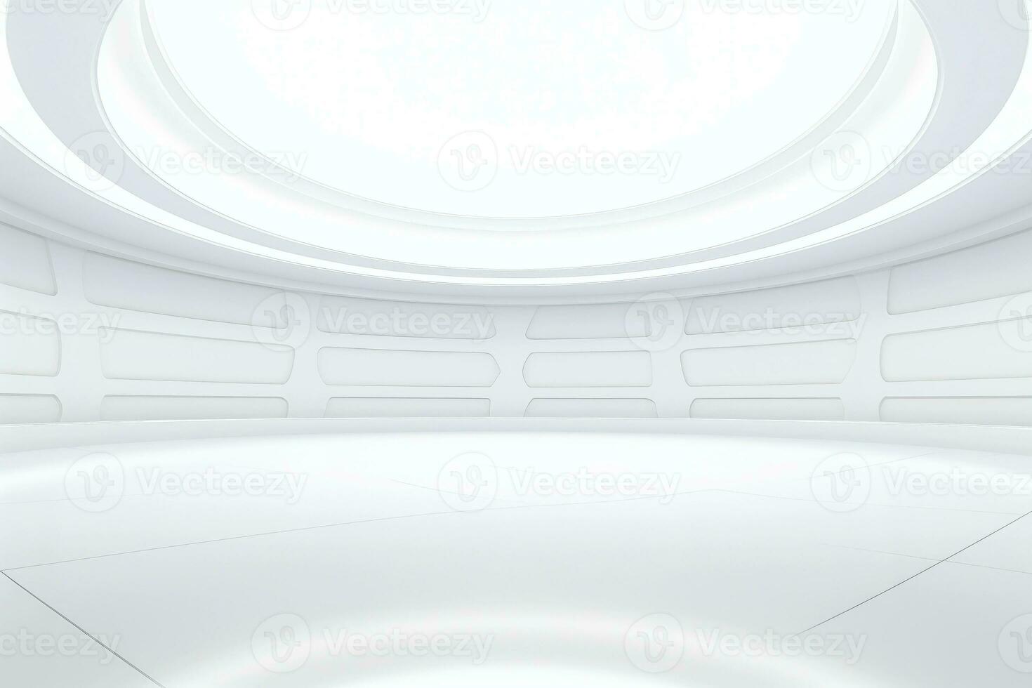 Abstract futuristic architecture background, Minimal technology white backdrop, Generative AI photo