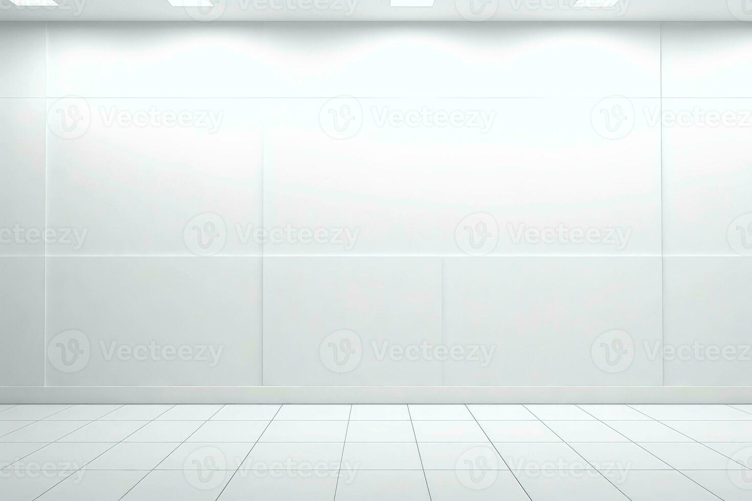Abstract futuristic architecture background, Minimal technology white backdrop, Generative AI photo