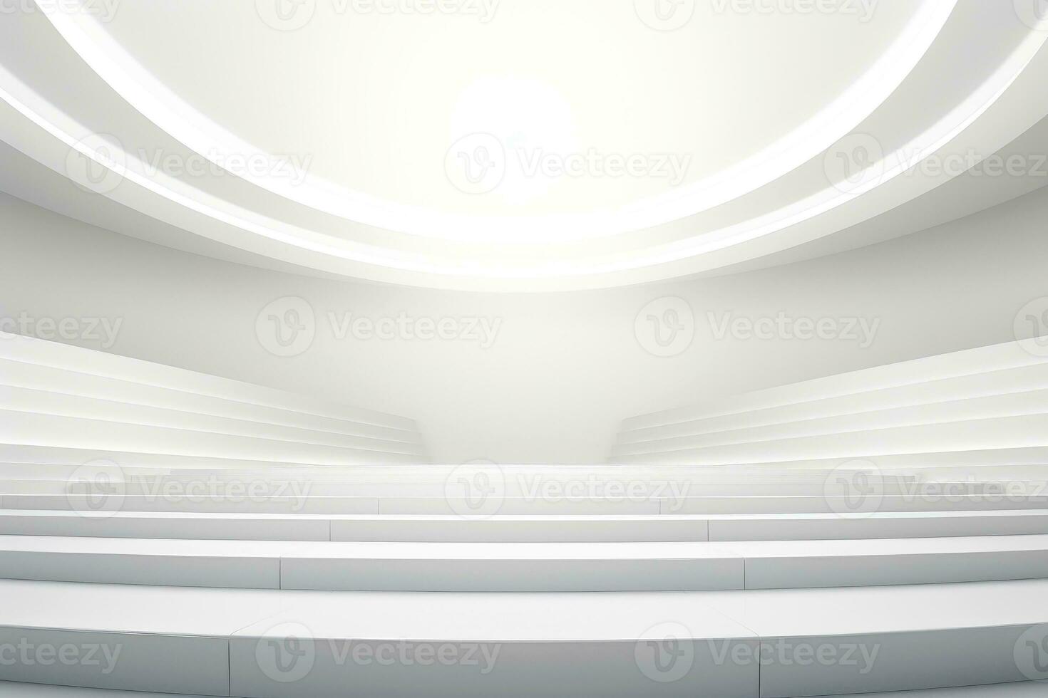 Abstract futuristic architecture background, Minimal technology white backdrop, Generative AI photo