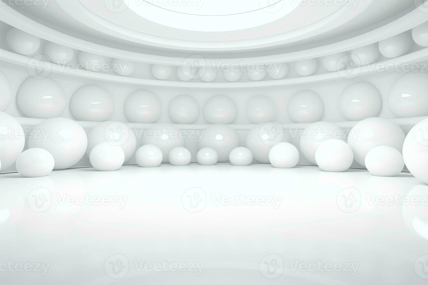 Abstract futuristic architecture background, Minimal technology white backdrop, Generative AI photo