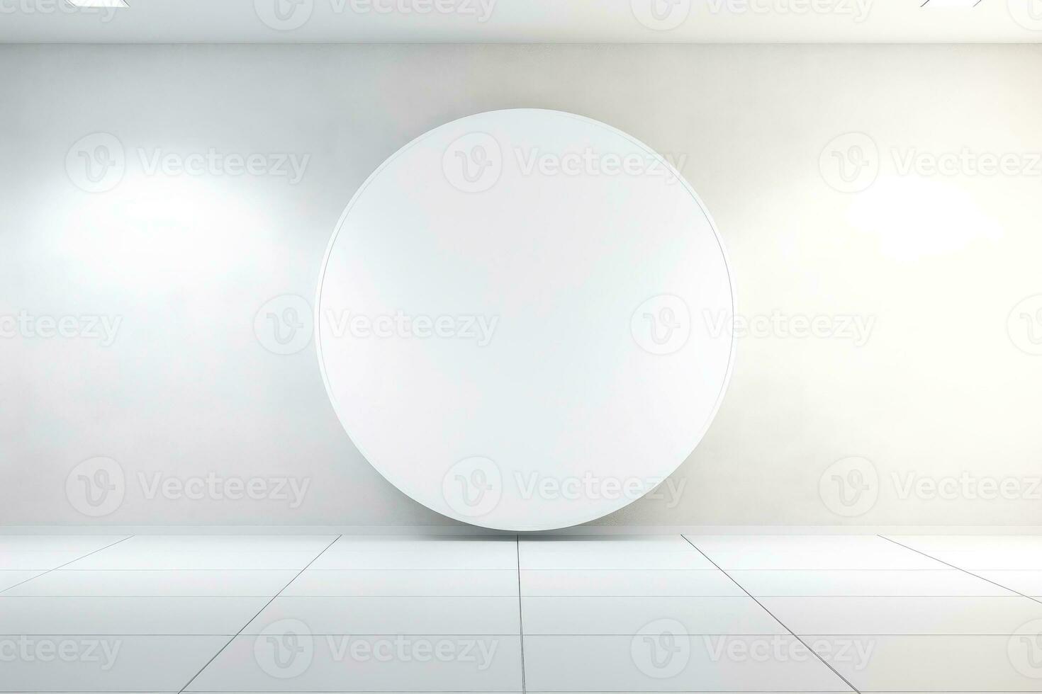 Abstract futuristic architecture background, Minimal technology white backdrop, Generative AI photo