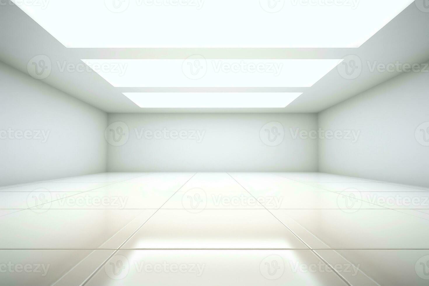 Abstract futuristic architecture background, Minimal technology white backdrop, Generative AI photo