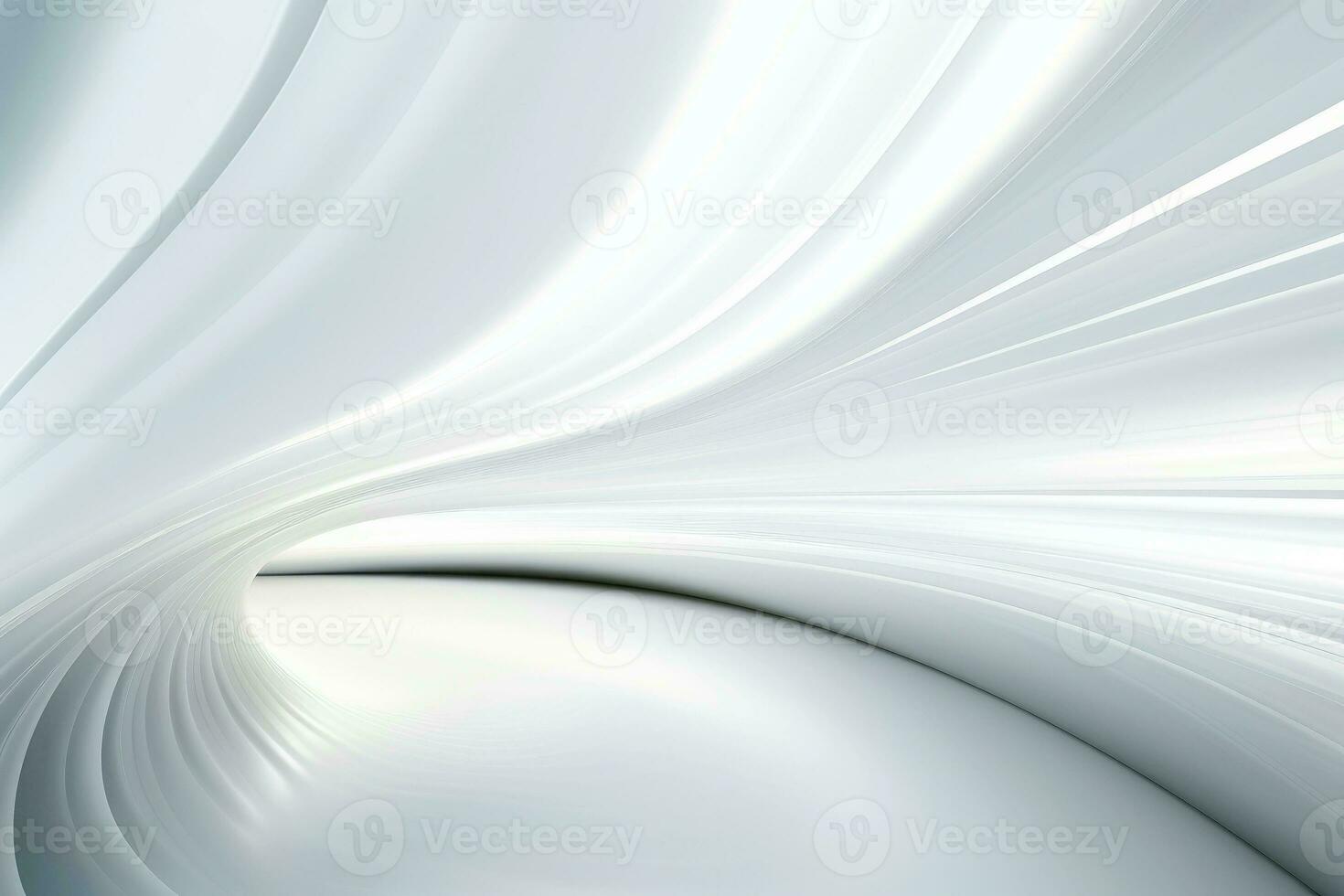 Abstract futuristic architecture background, Minimal technology white backdrop, Generative AI photo