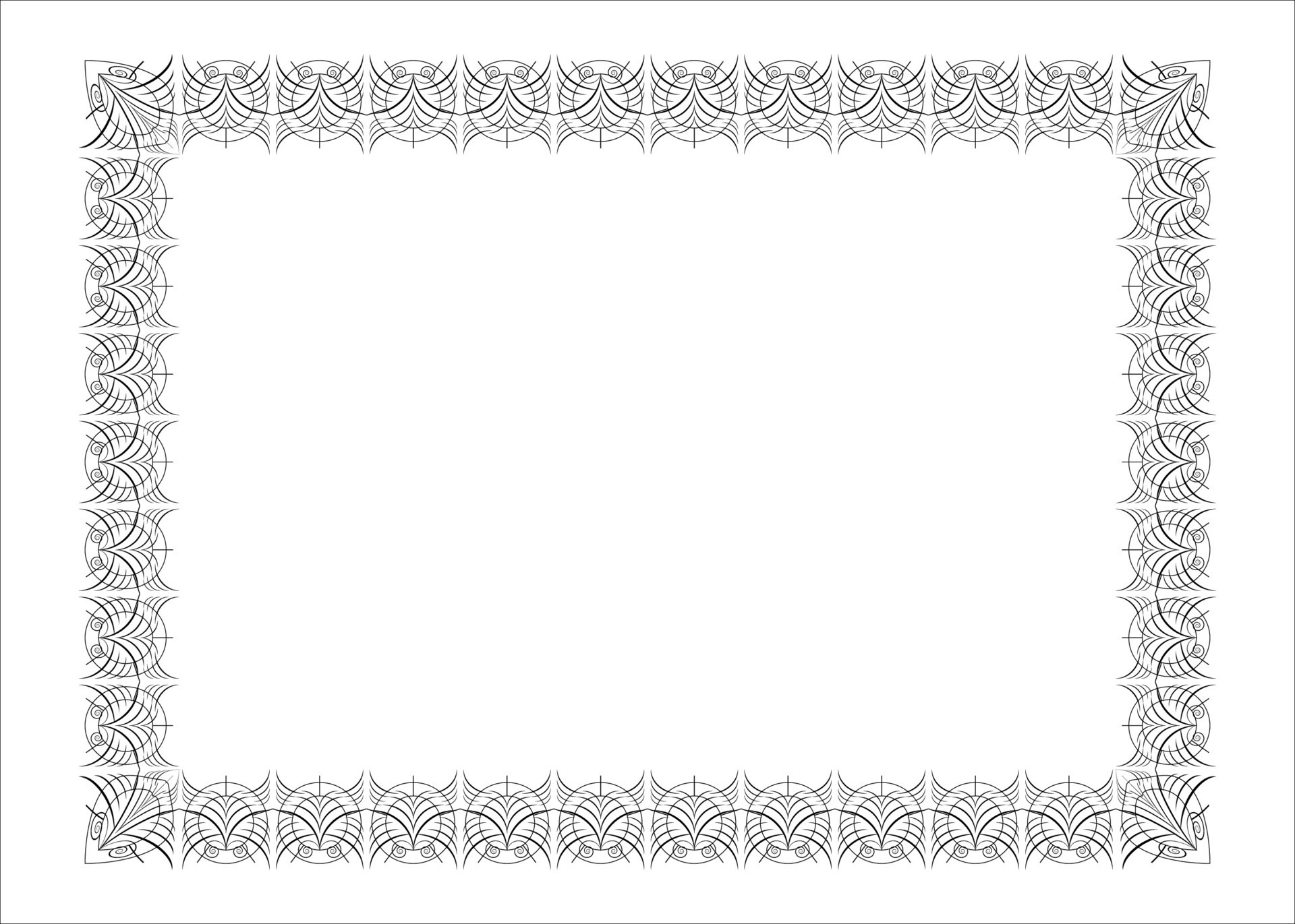 Vector photo frame border design and vector certificate border or