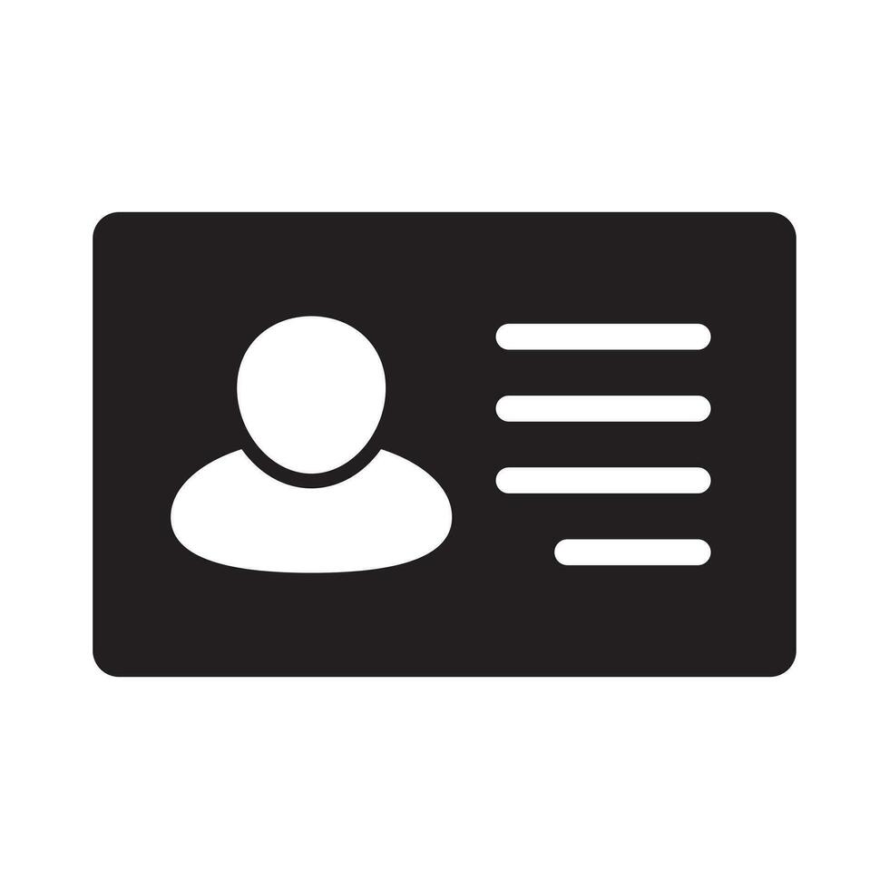 ID Card icon collection. Employee clerk card, driver license, Identification card, staff identification card symbol. Design for website and mobile app. vector