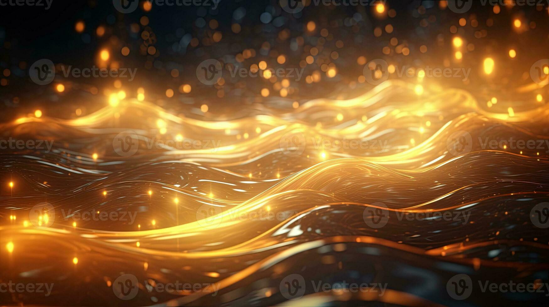 ethereal digital light show, digital art illustration, Generative AI photo