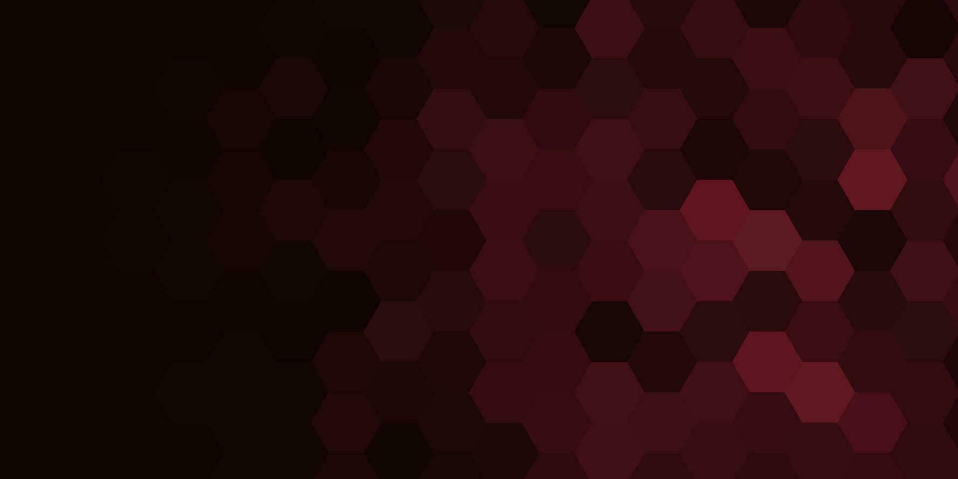 abstract dark red background with geometric hexagon vector