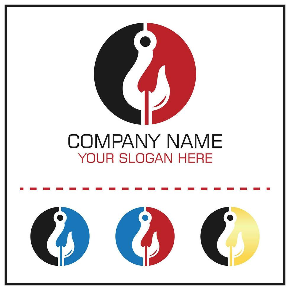 Tow or Crane Load Hook Vector Logo Circle for Towing Truck Lift Assistance Service