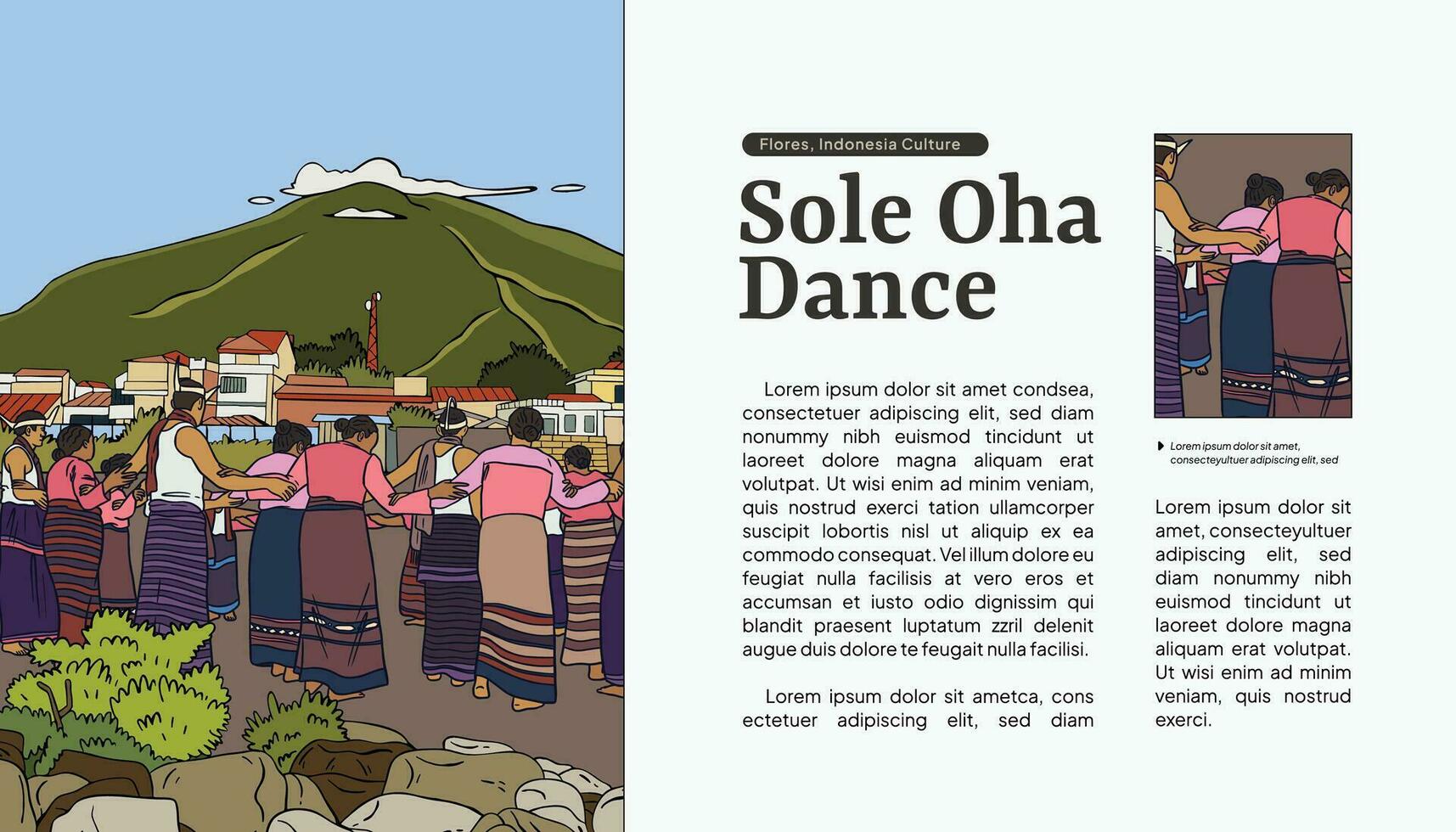Sole Oha Dance illustration design layout idea template vector