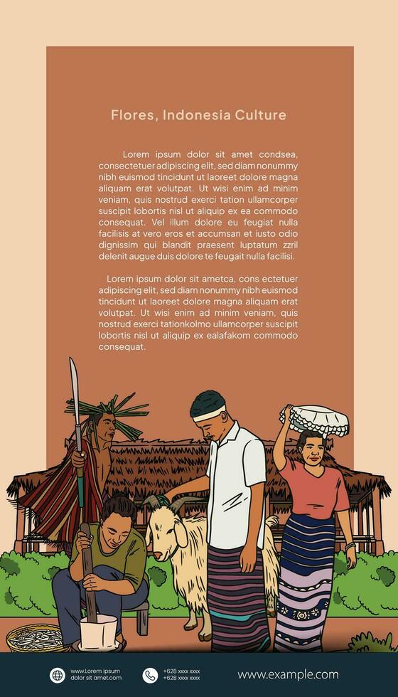 este nusa tenggara Indonesia cultura ilustración diseño idea vector