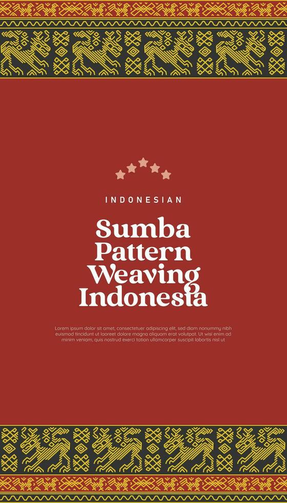 Indonesian Sumba Pattern Weaving Illustration vector
