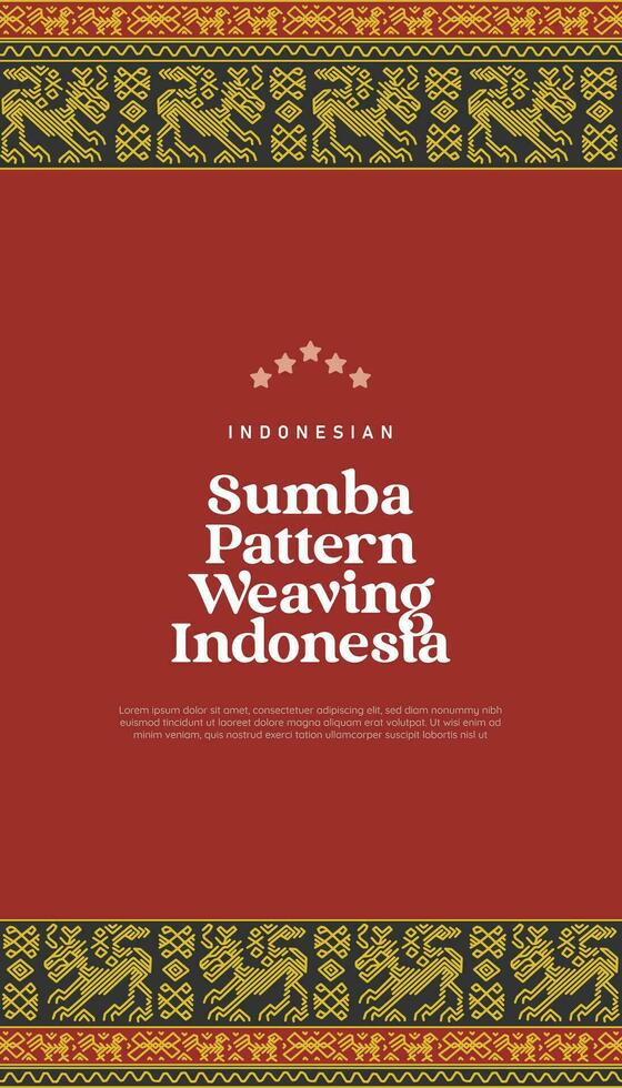 indonesio sumba modelo Costura ilustración vector