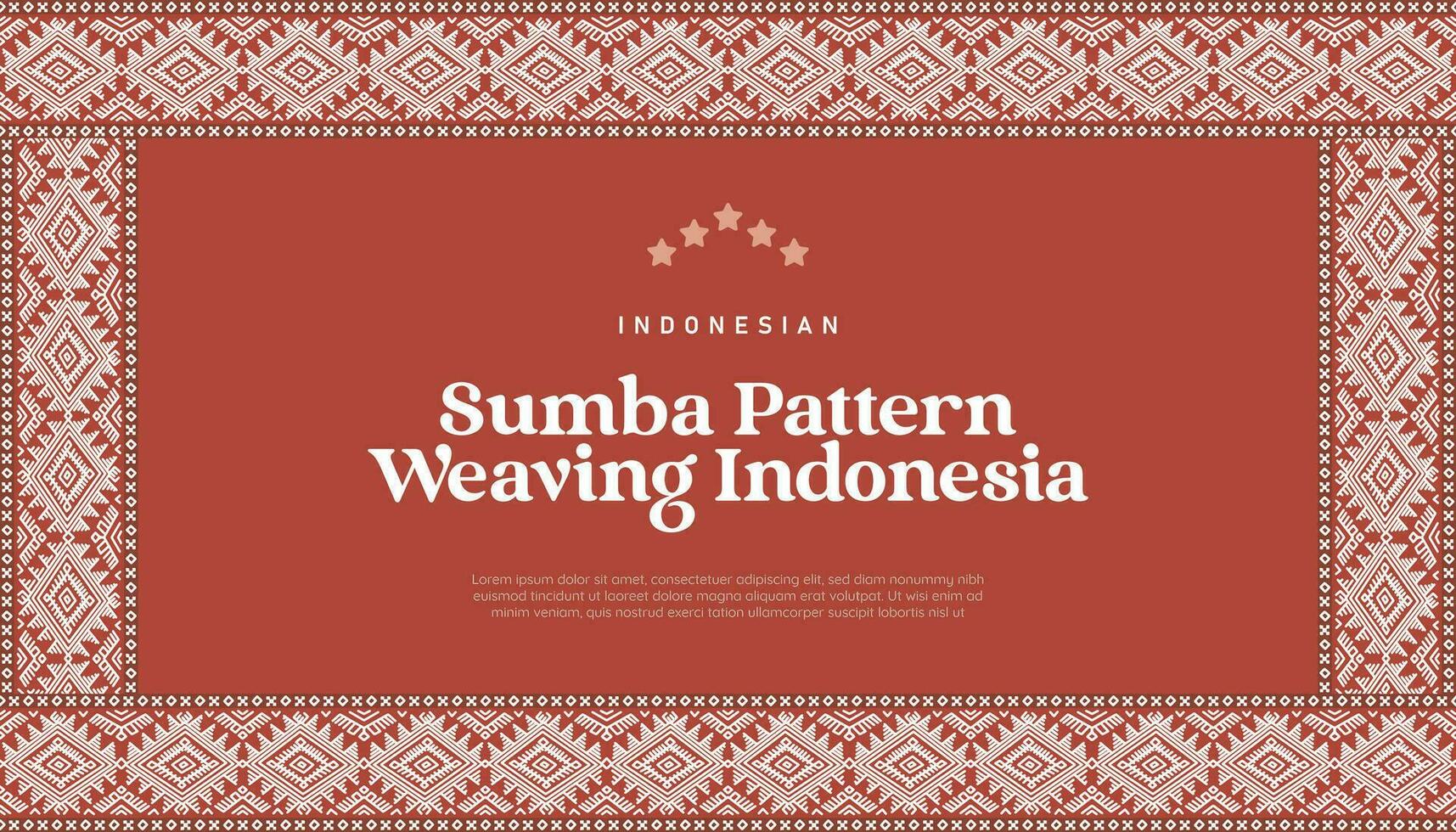 Indonesian Sumba Pattern Weaving Illustration vector