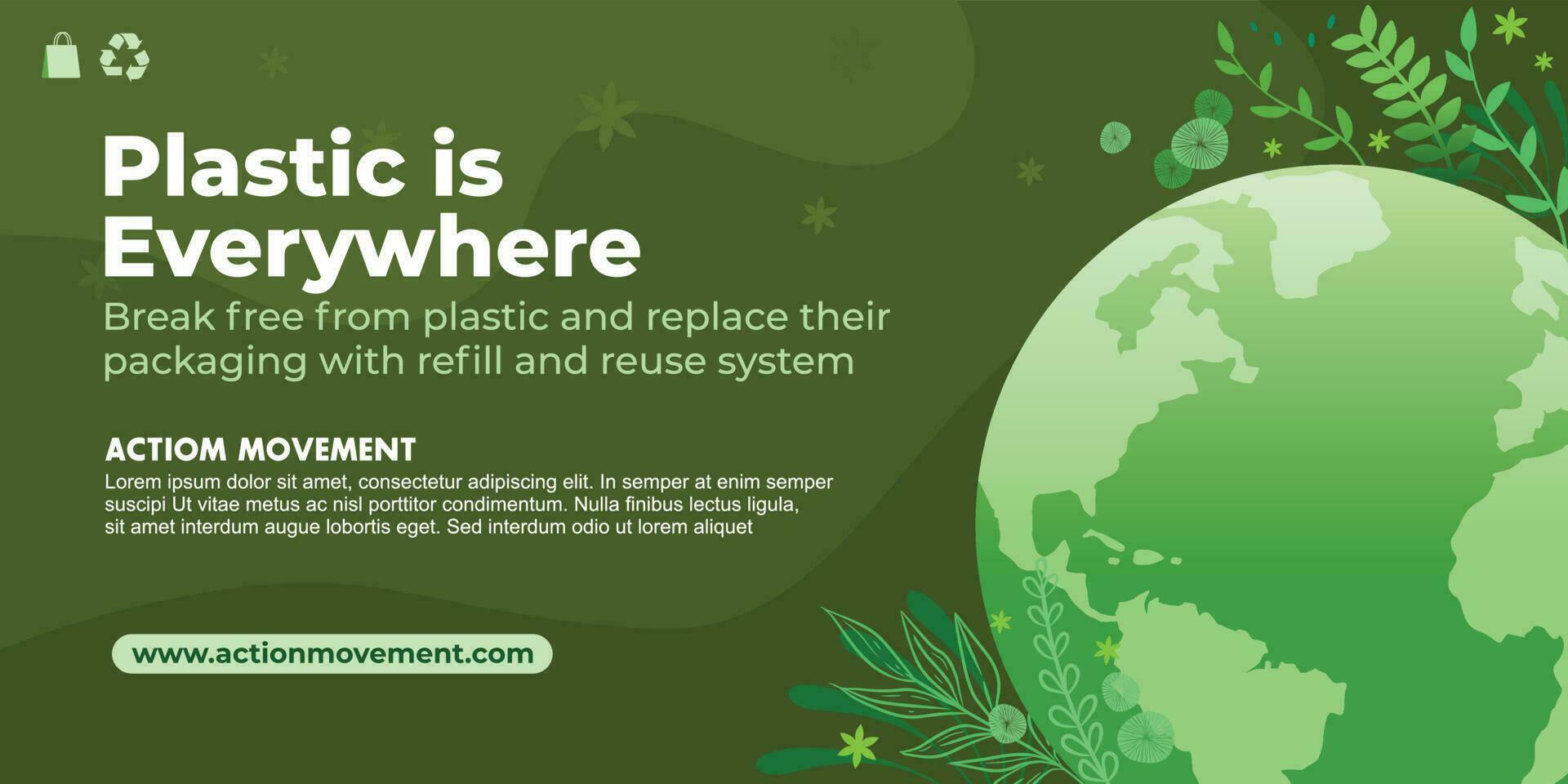 Environmental concept illustration vector. Go Green Save the world banner illustration vector