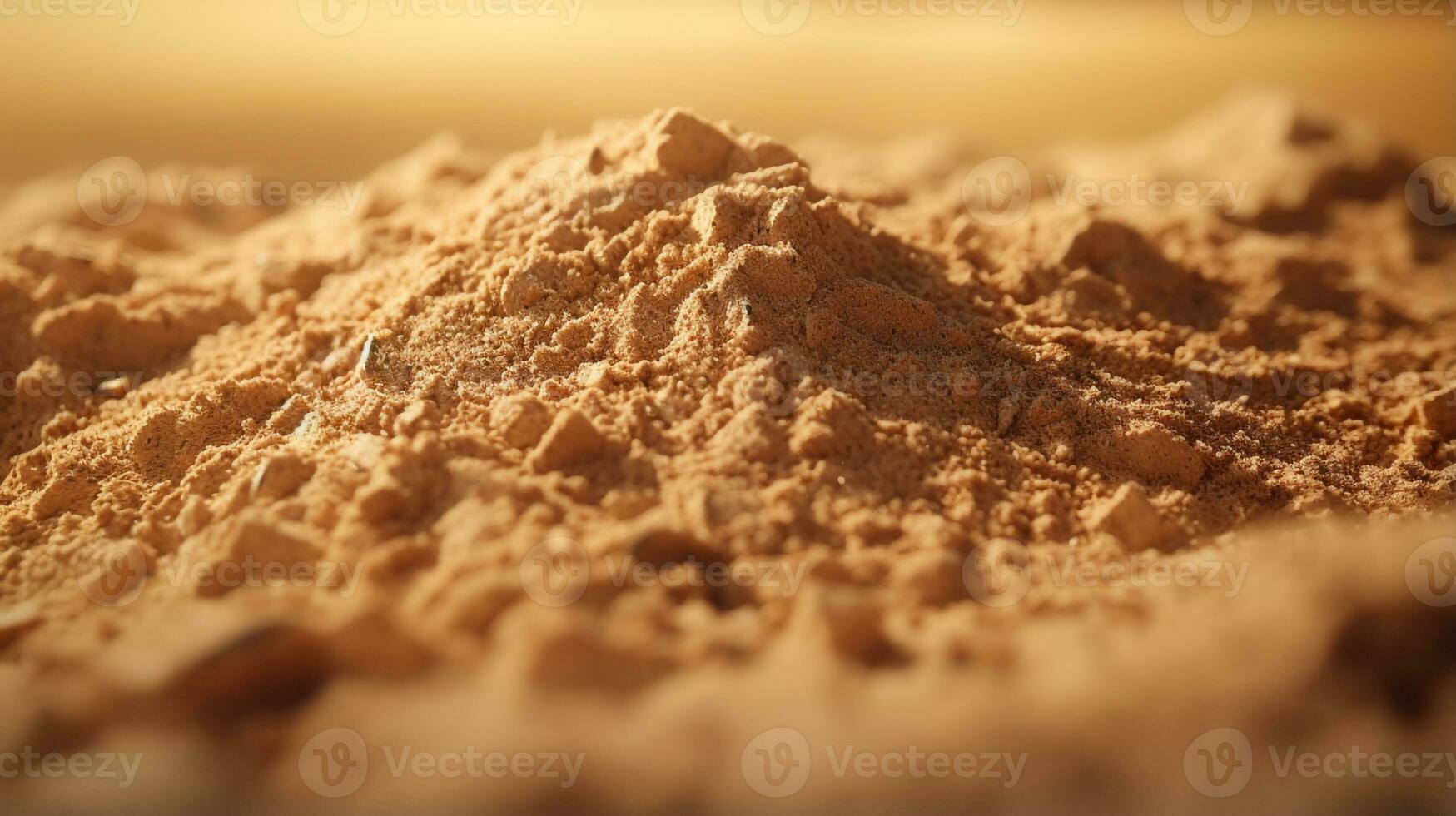 Top view of sandy beach. Background with copy space and visible sand texture Generative AI photo