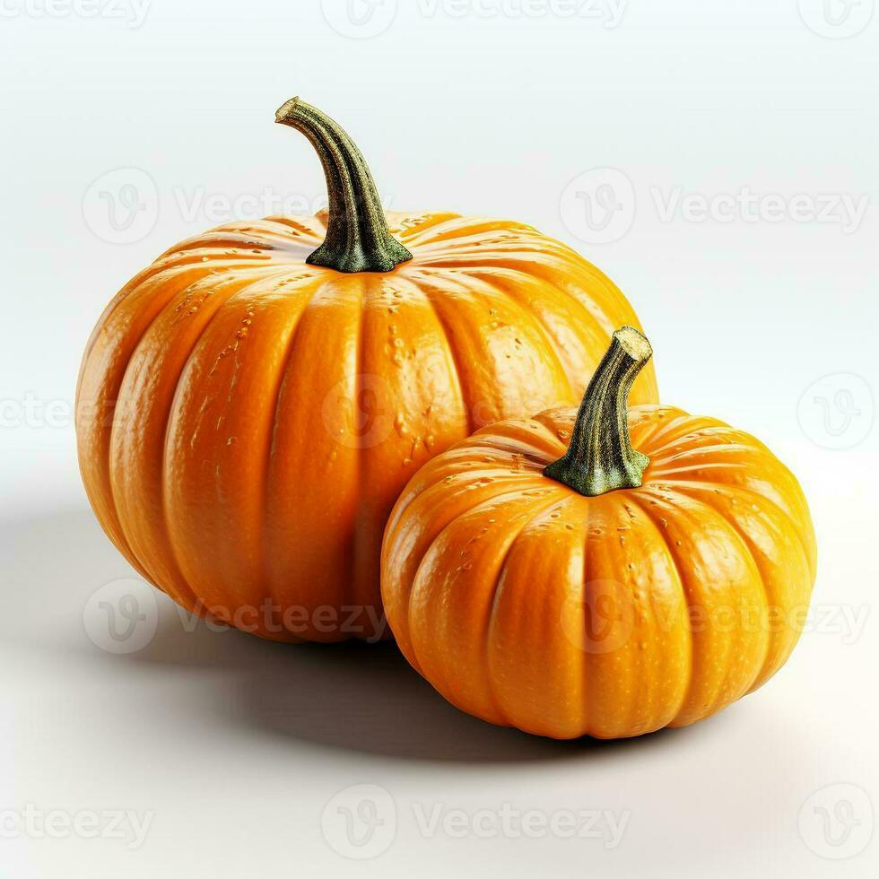 closeup photo of pumpkin on isolated white background Generative AI