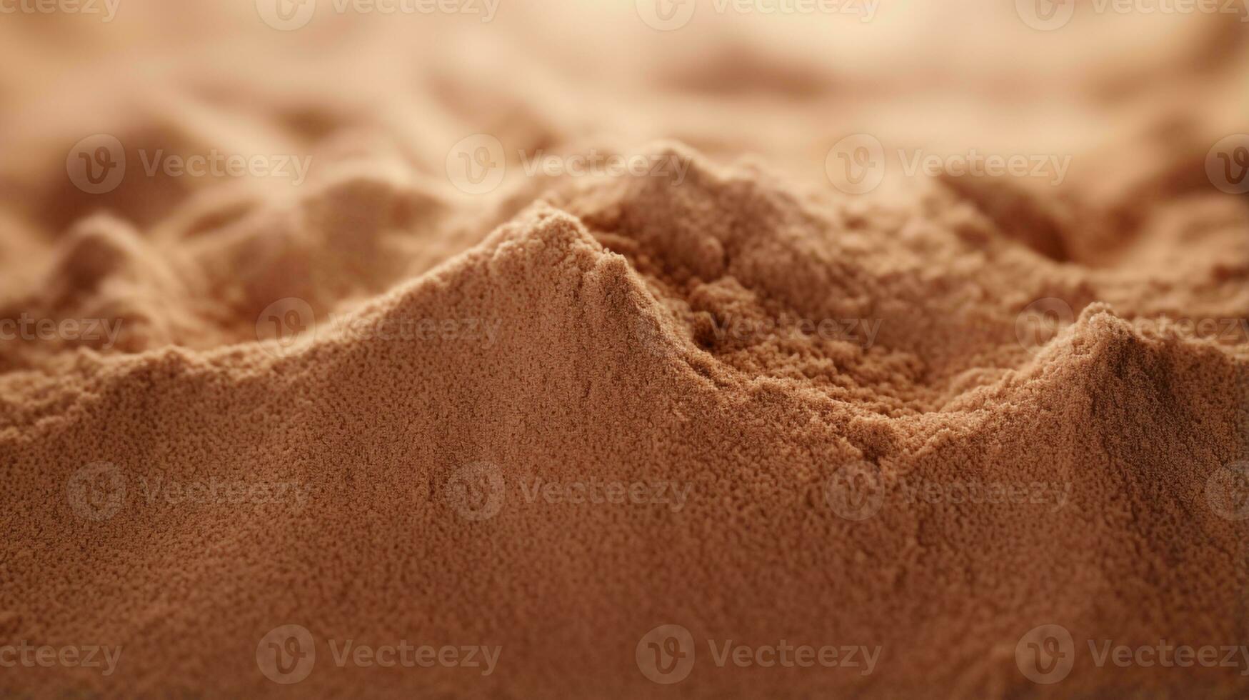Top view of sandy beach. Background with copy space and visible sand texture Generative AI photo