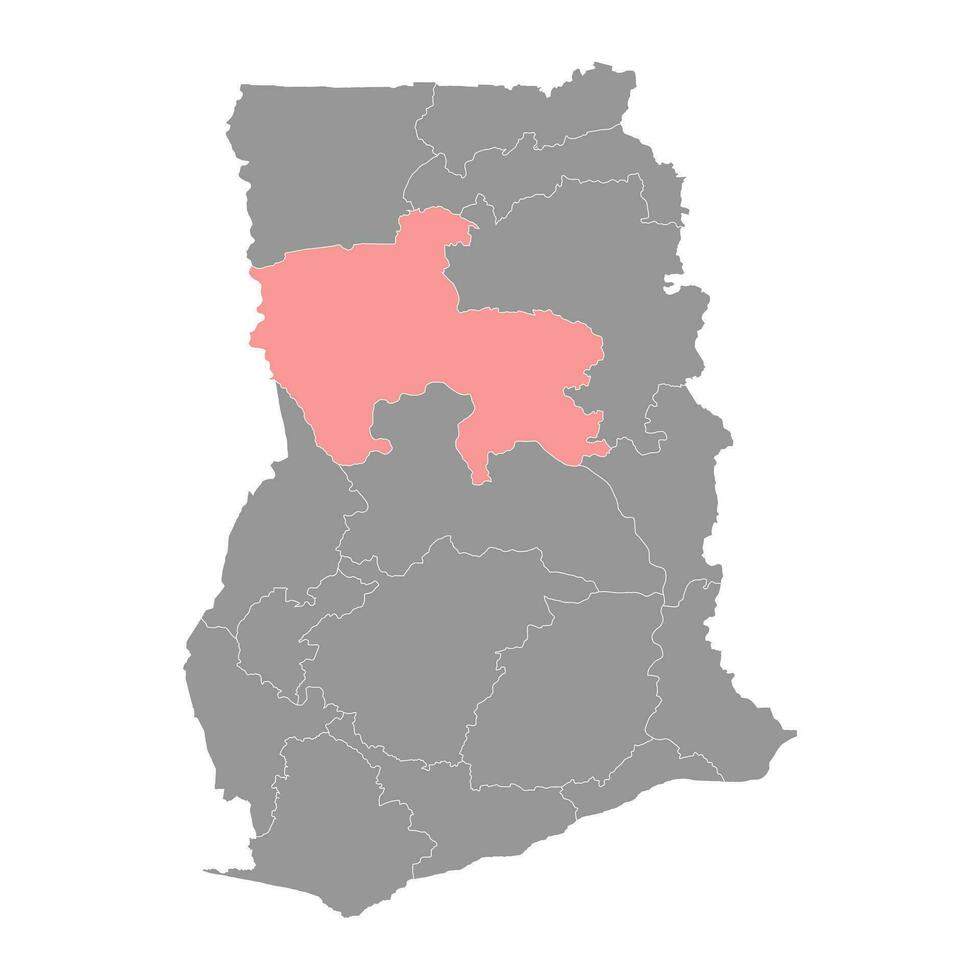 sabana región mapa, administrativo división de Ghana. vector ilustración.