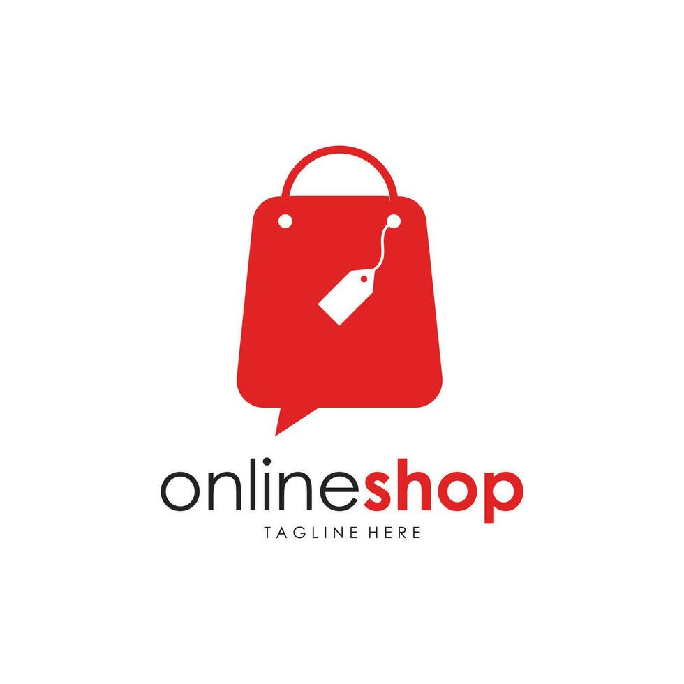 shopping bag logo vector illustration template