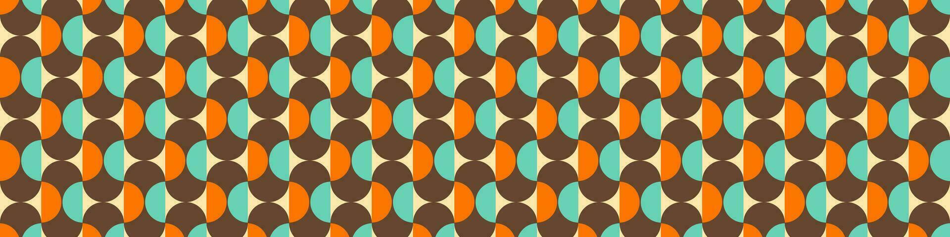 Wide Abstract Vintage Retro Aesthetic Background Pattern Geometric Shapes vector