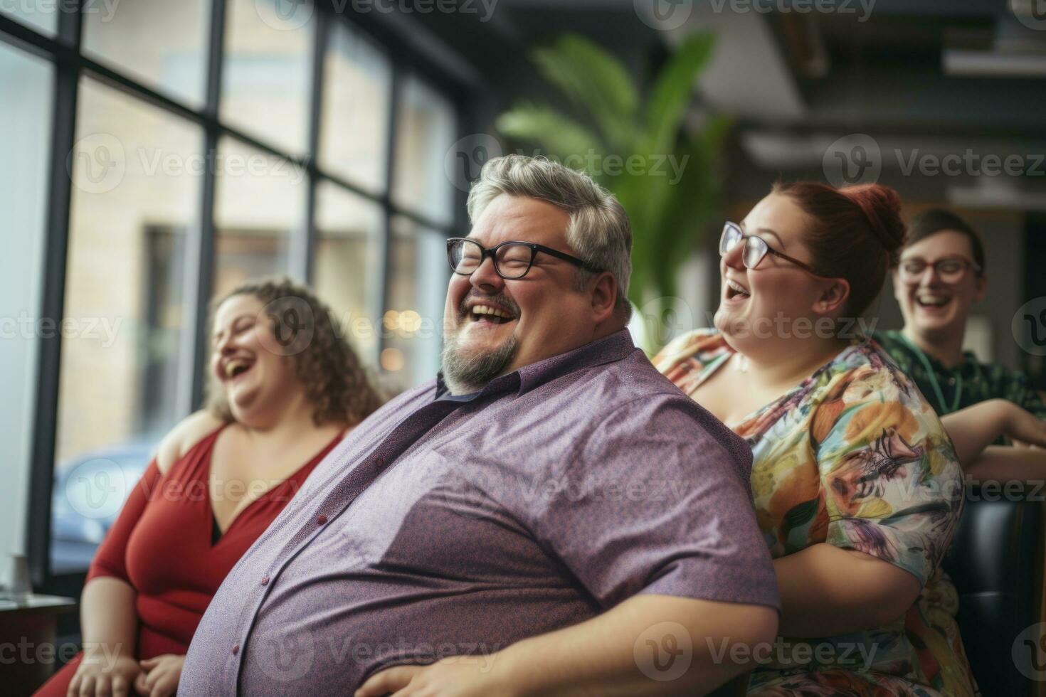 AI GENERATED. Ceo and professionals enjoying content photo