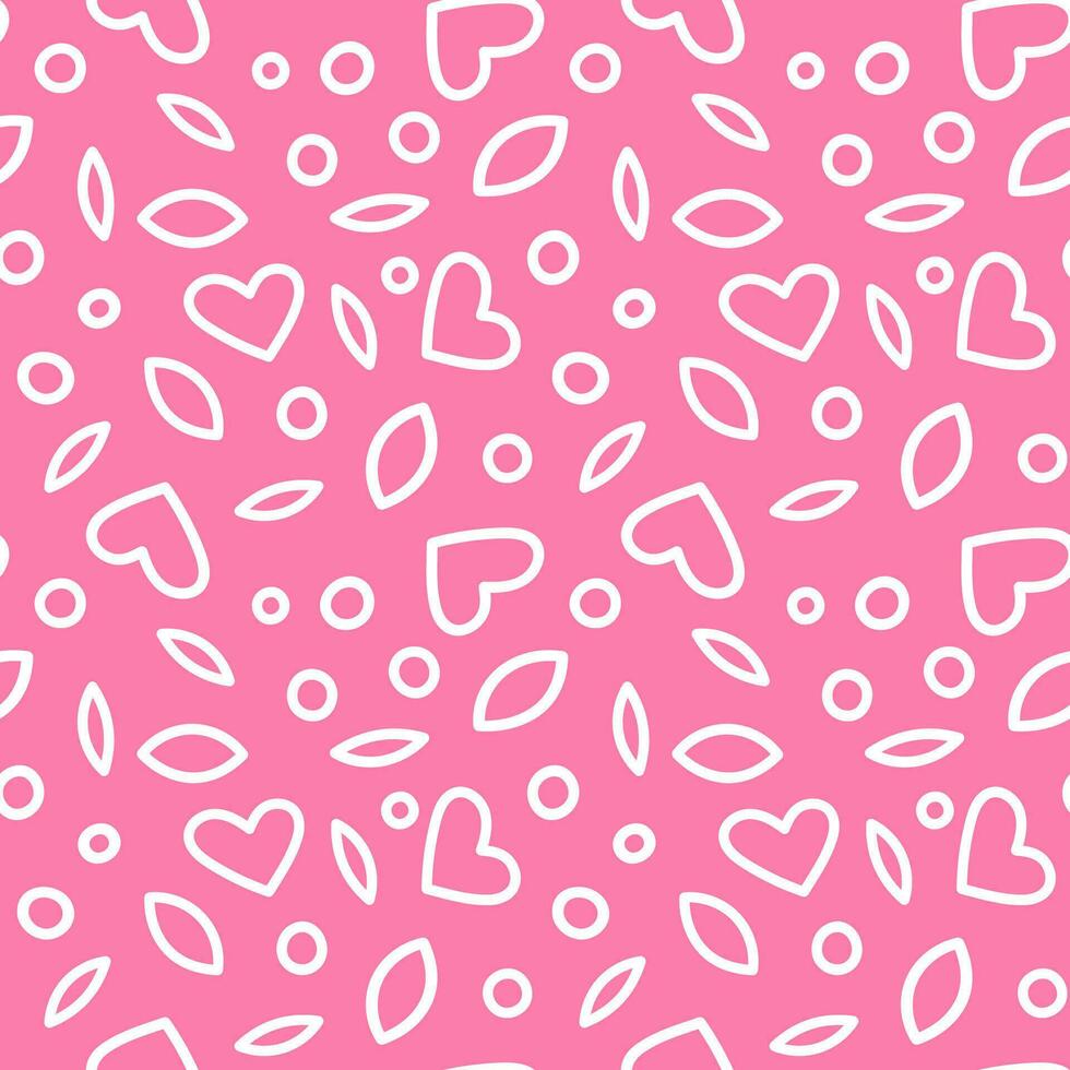 Colored vector pattern of oz hearts on pink background