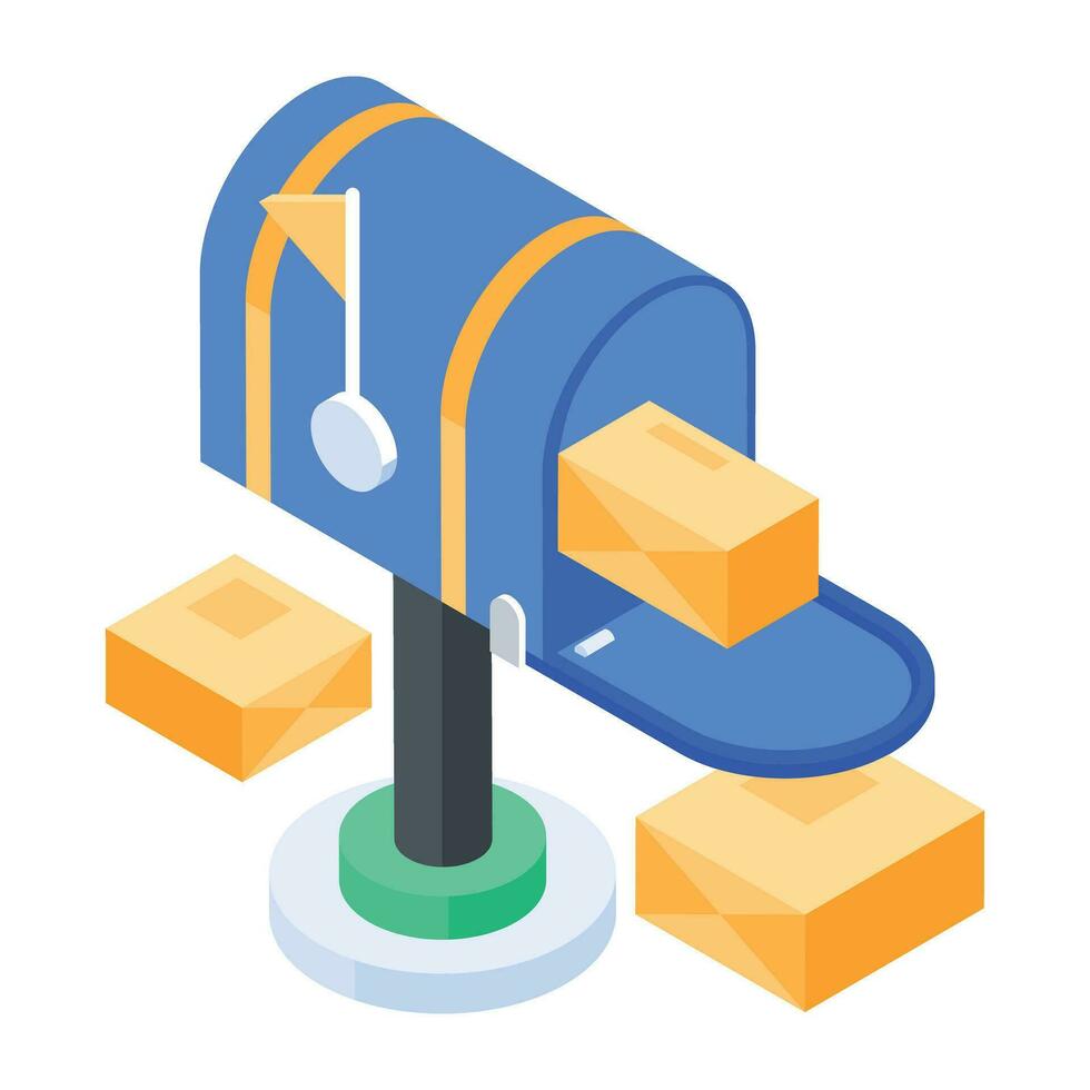 Modern Collection of Delivery Services Isometric Icon vector