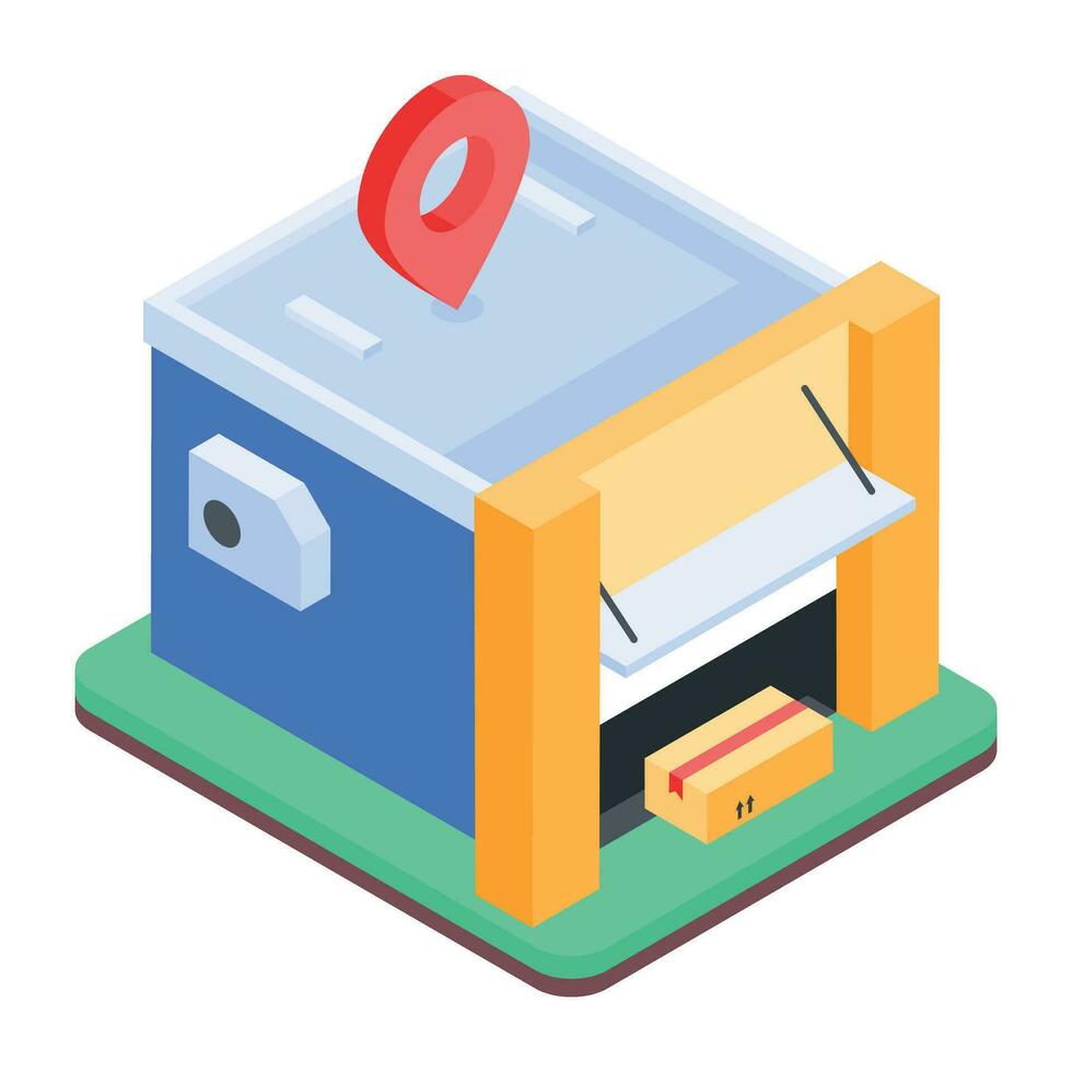 Modern Collection of Delivery Services Isometric Icon vector