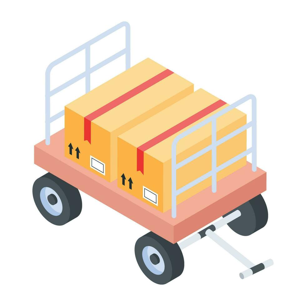 Modern Collection of Delivery Services Isometric Icon vector