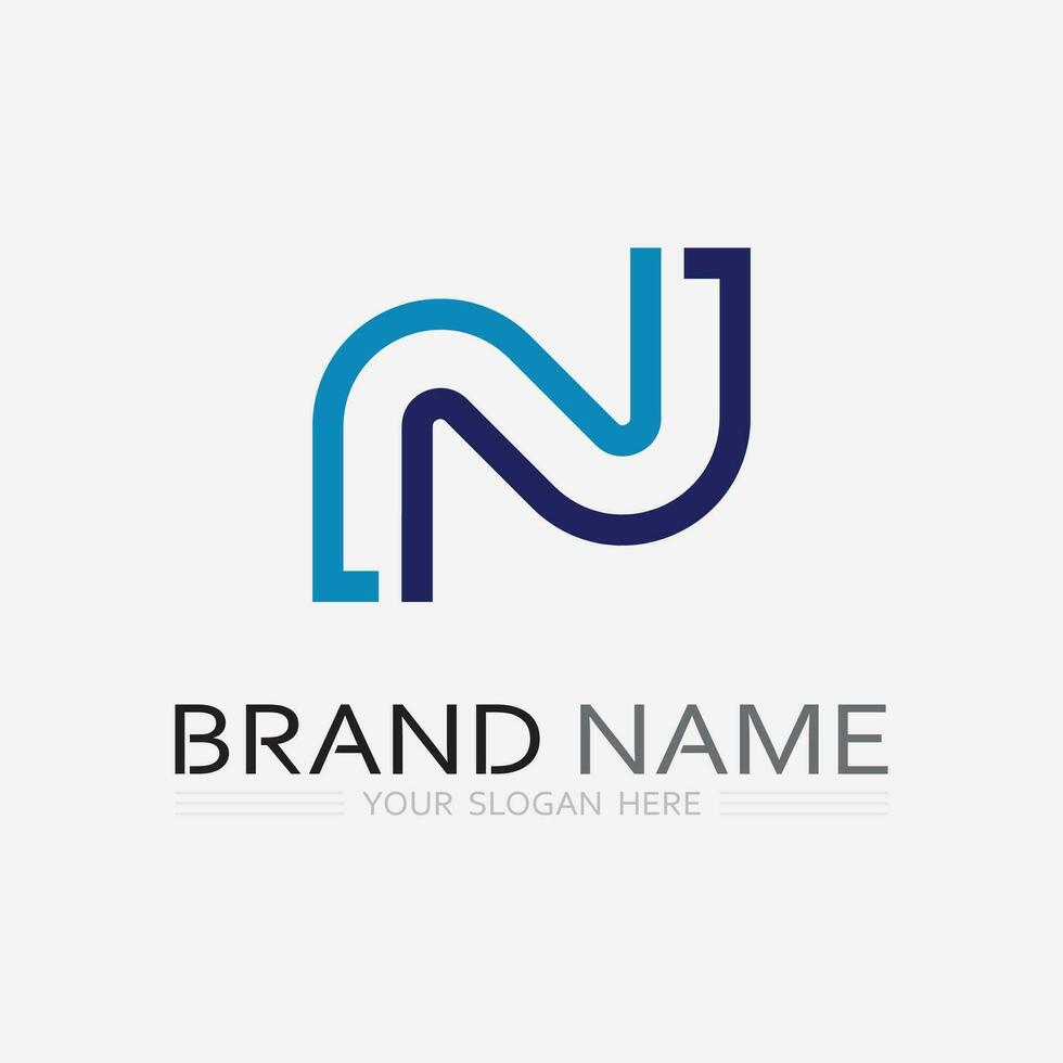 N Letter Logo Template vector