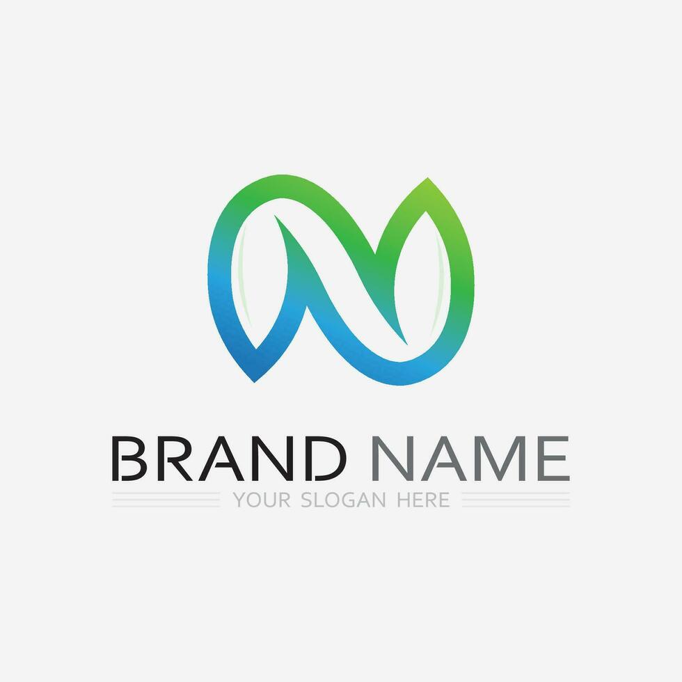 N Letter Logo Template vector