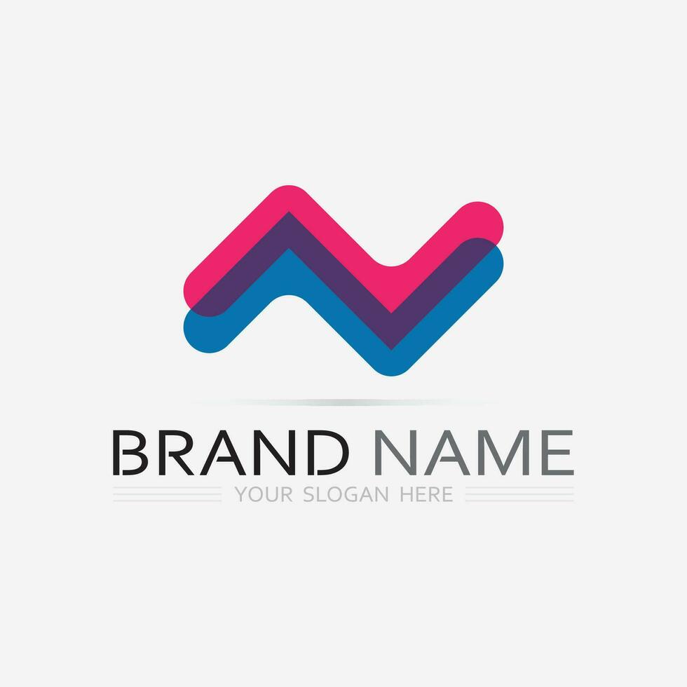 N Letter Logo Template vector