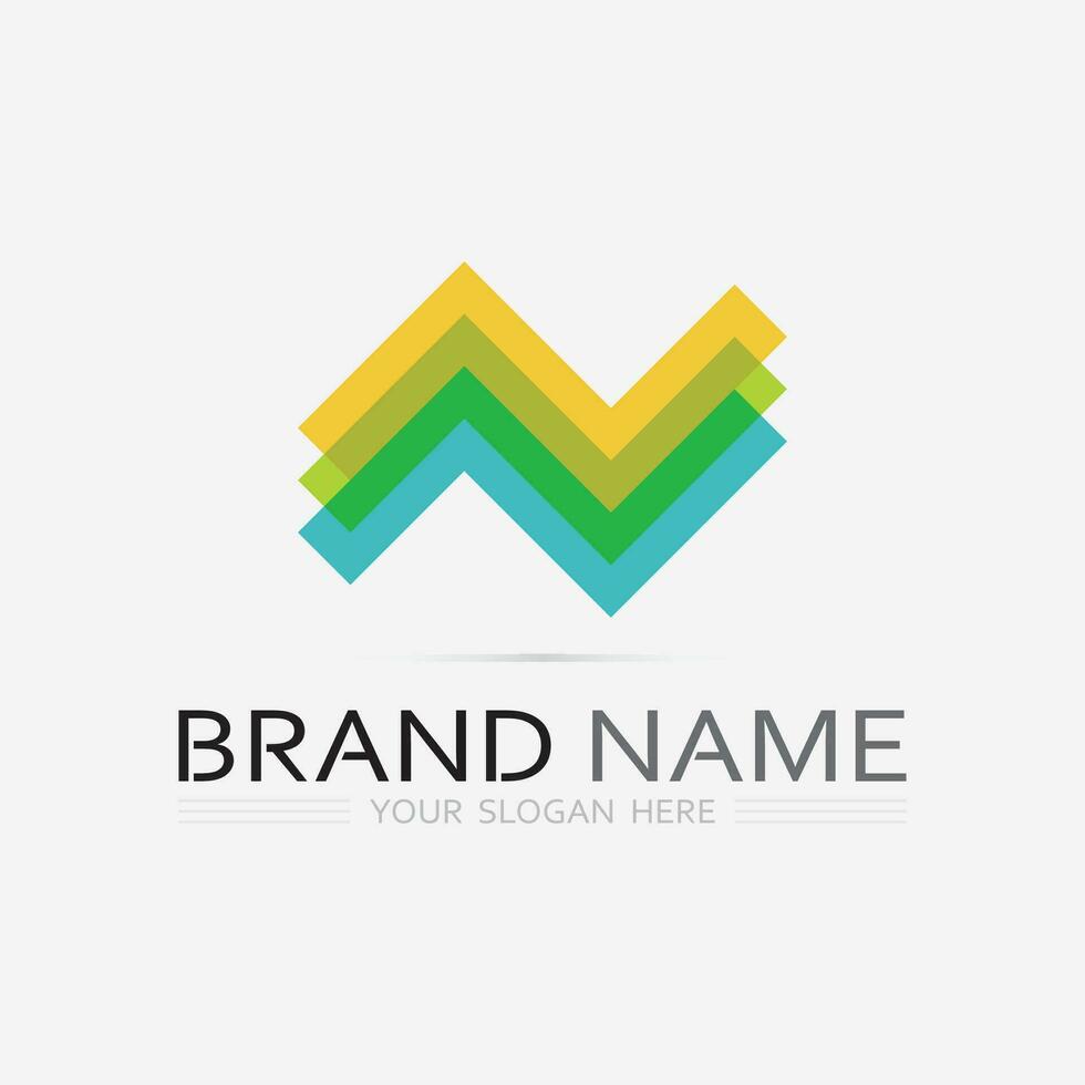 N Letter Logo Template vector