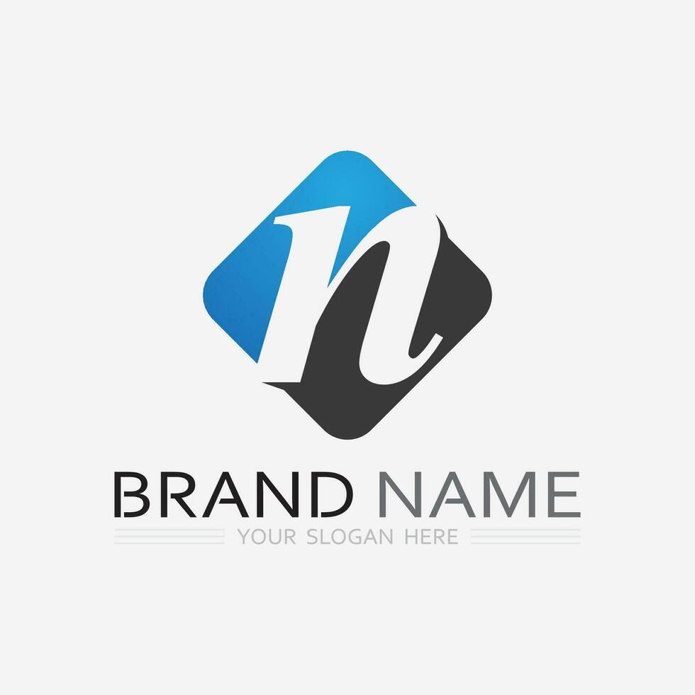 N Letter Logo Template vector