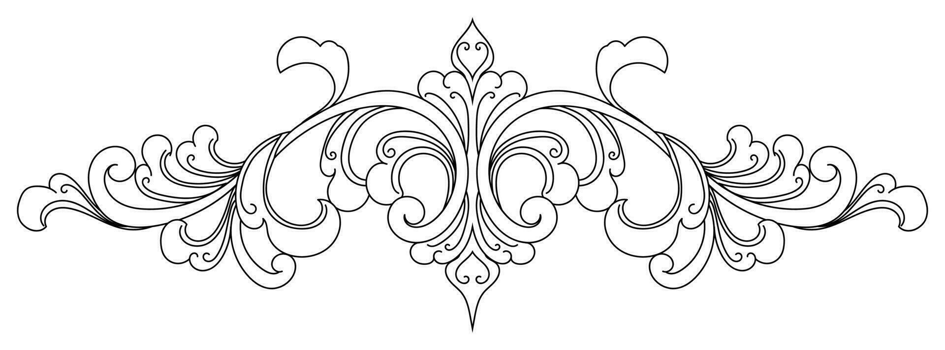 Vintage lines. Decorative elements. Border flower collection. vector