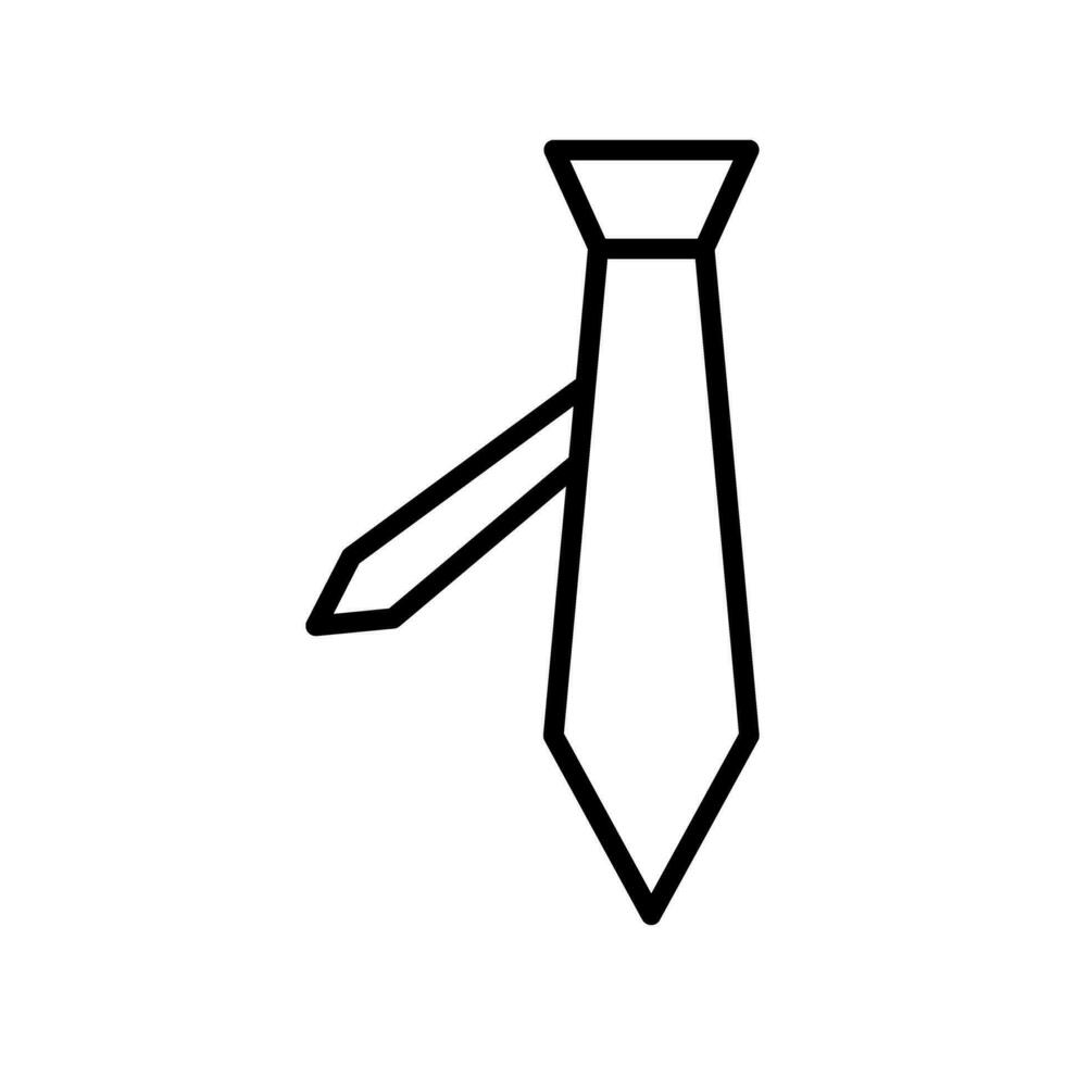 icono de línea de corbata vector