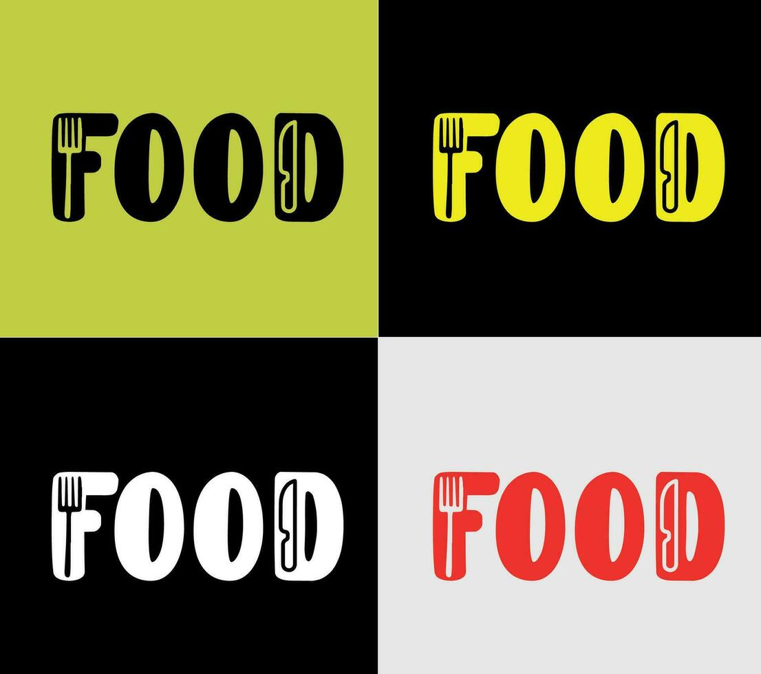 comida logotipo, elementos color variación resumen icono. moderno logotipo, negocio modelo. vector