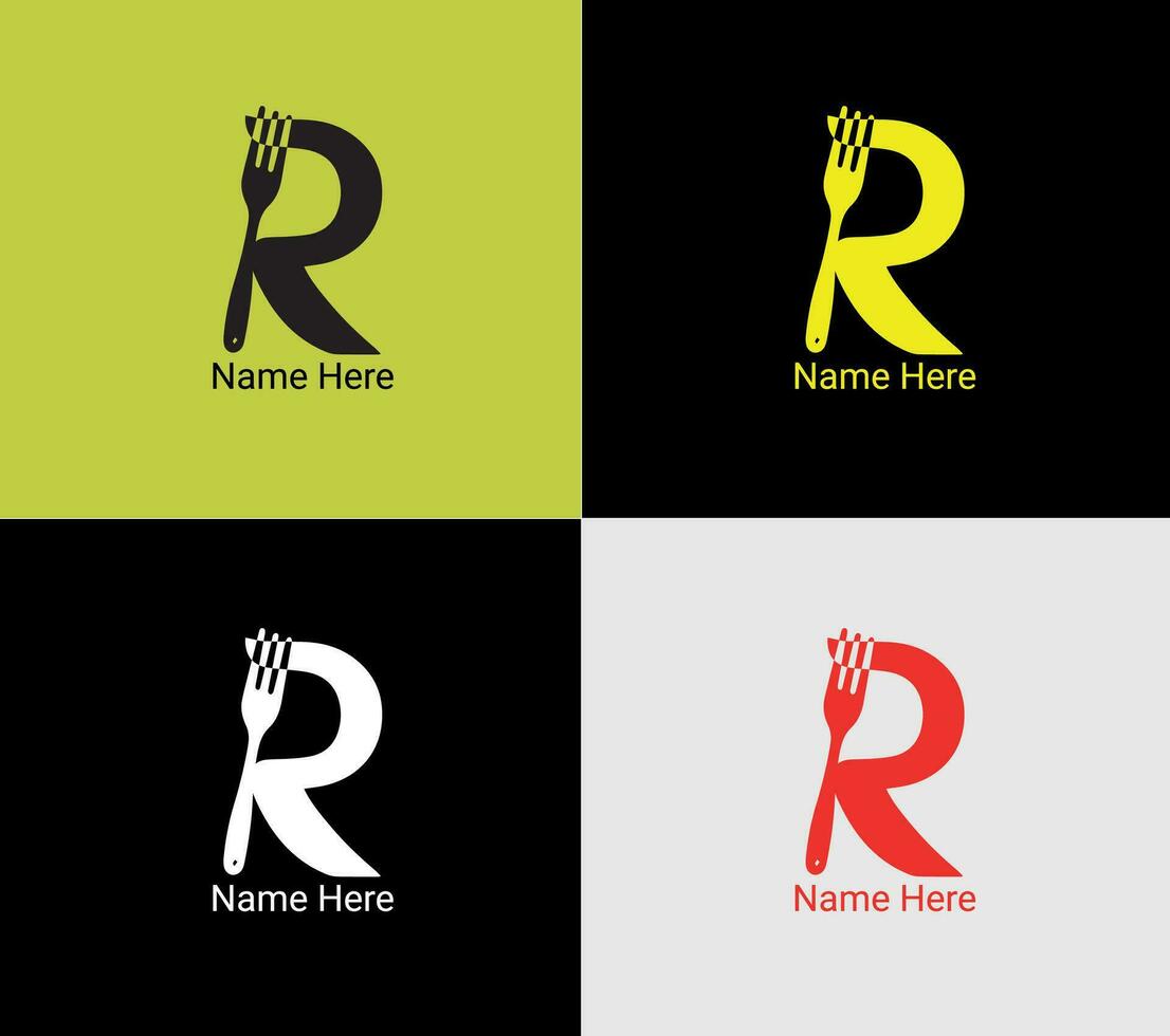 Restaurant company logo  , elements color variation abstract icon. Modern logotype, business template. vector