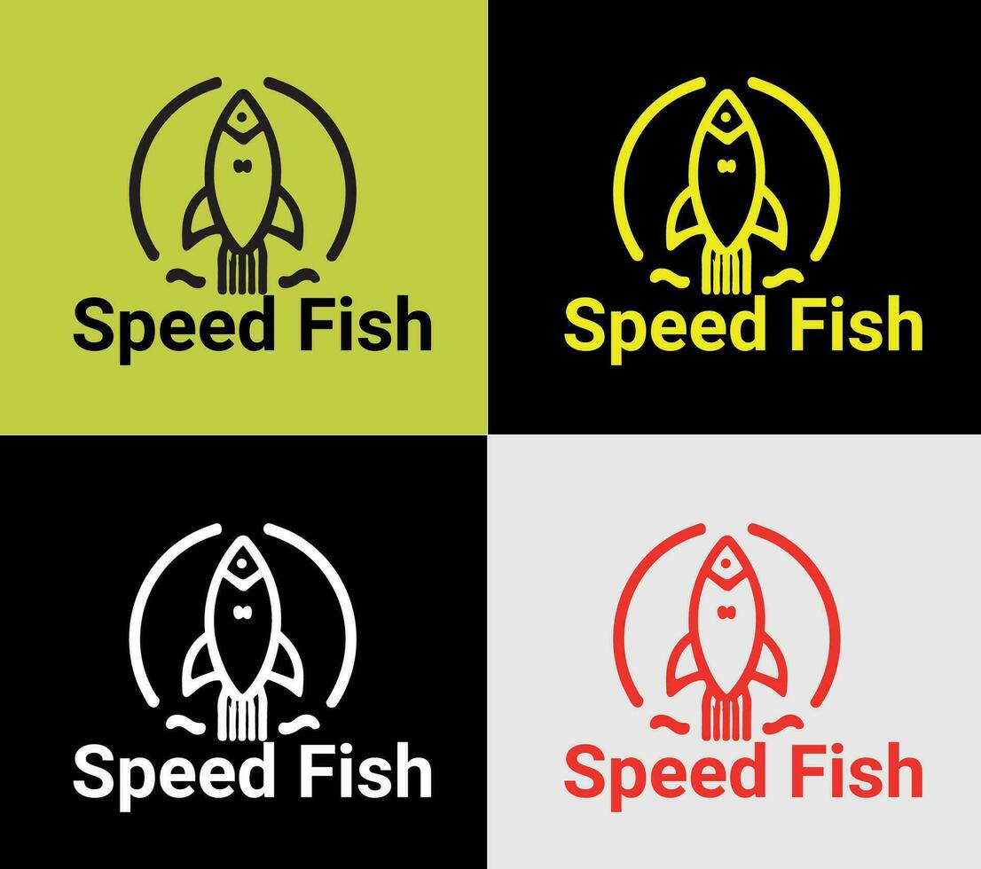 fish logotype, elements color variation abstract icon. Modern logotype, business template. vector